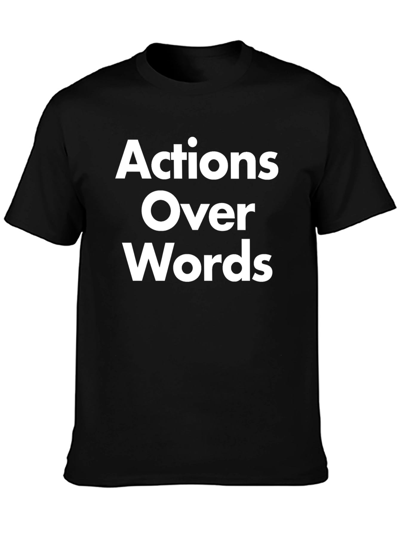 Actions Over Words Graphic Tee - Black