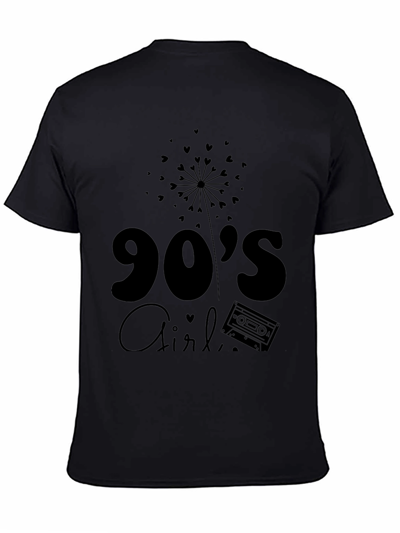 90s Girl Black Graphic Tee