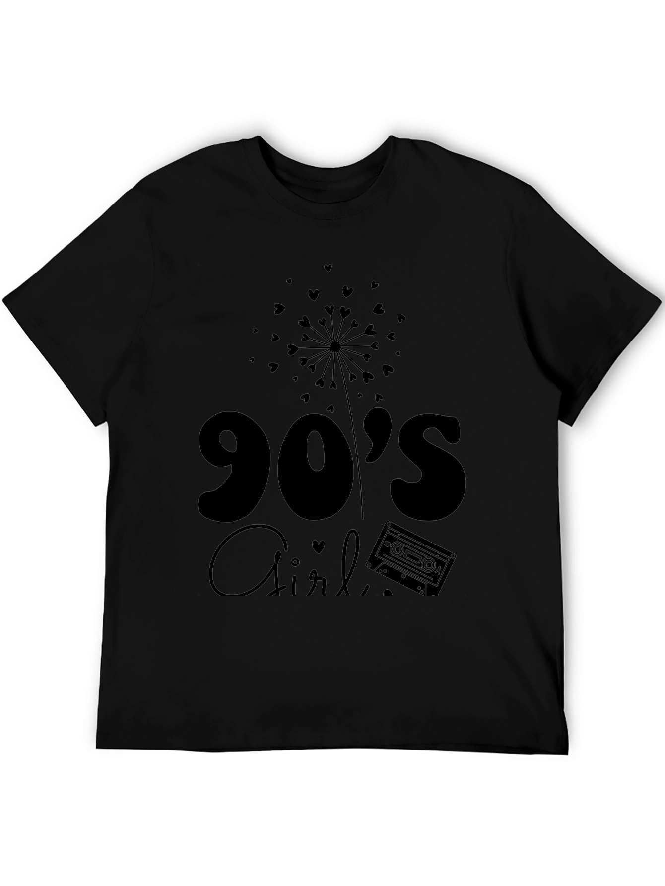 90s Girl Black Graphic Tee