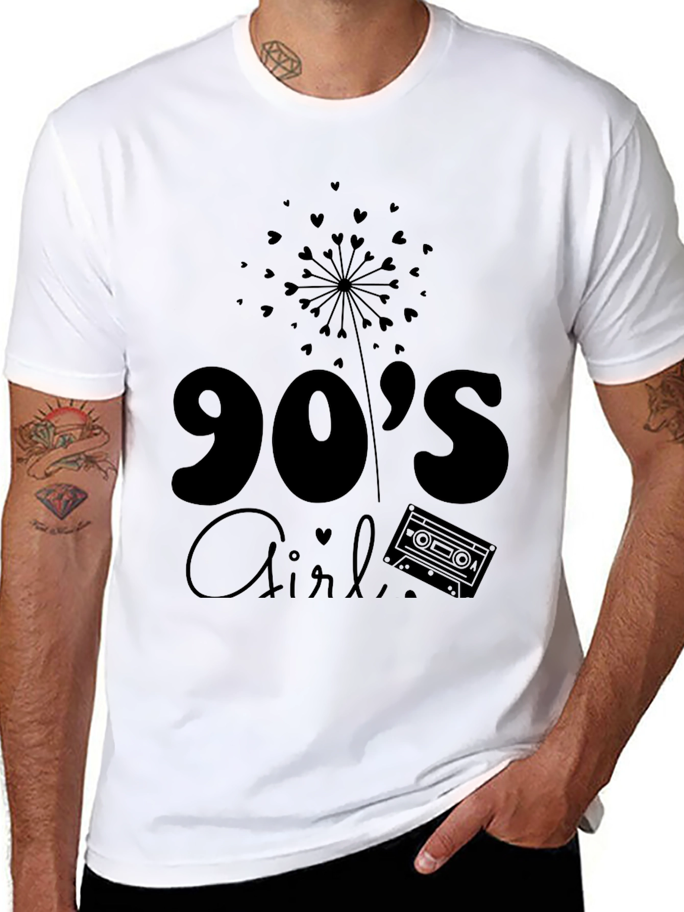 90s Girl Black Graphic Tee