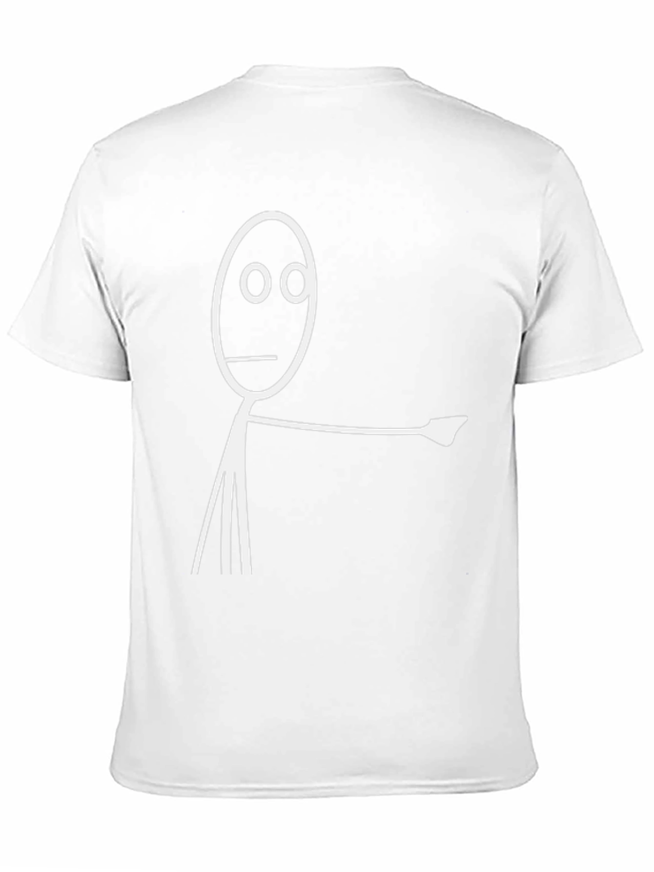 Funny Stick Figure Pointing Black T-Shirt