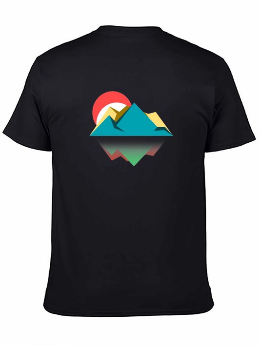 Geometric Mountainscape Graphic Tee