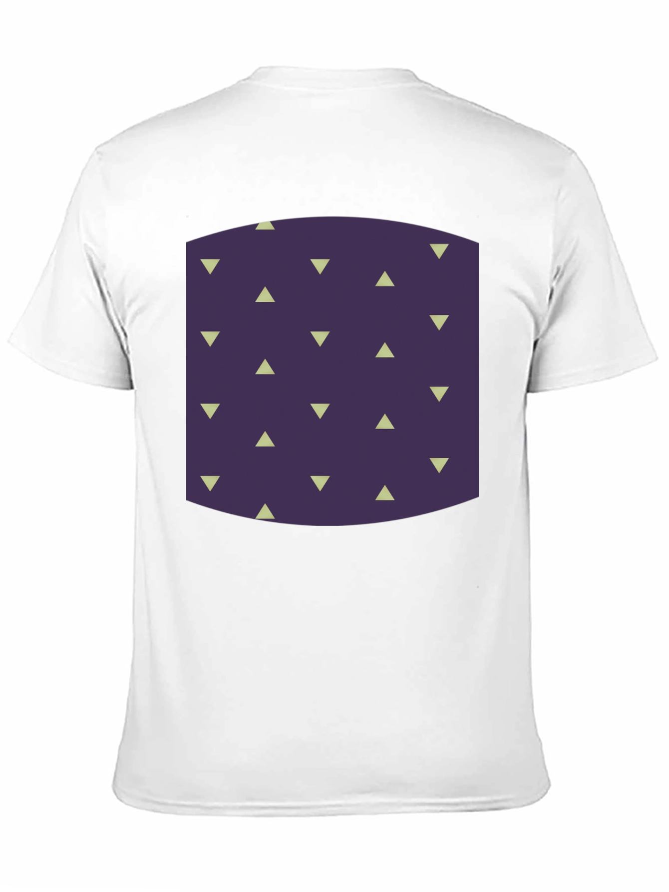Geometric Triangle Pattern Black T-Shirt