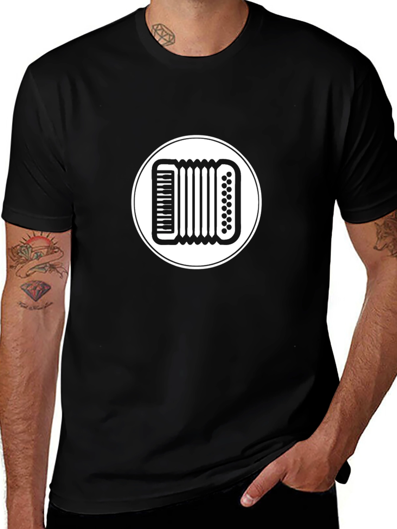 Accordion Graphic Tee - Black