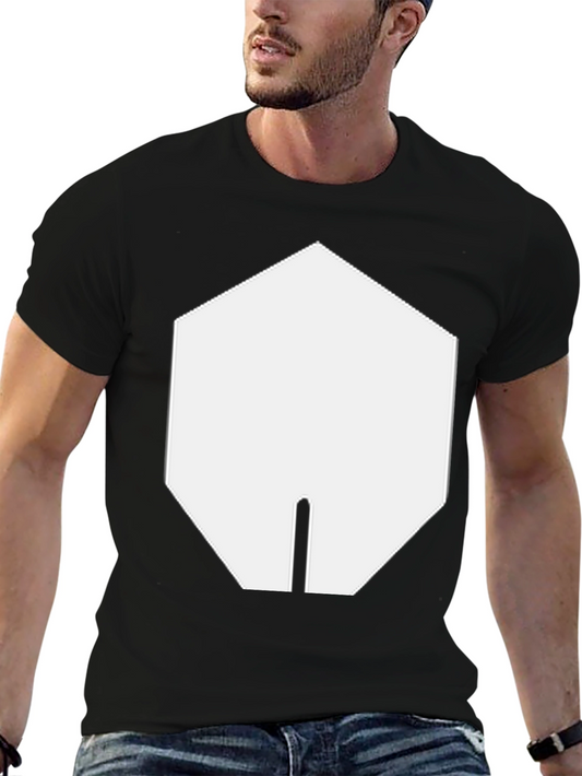 Geometric Graphic Tee - Black