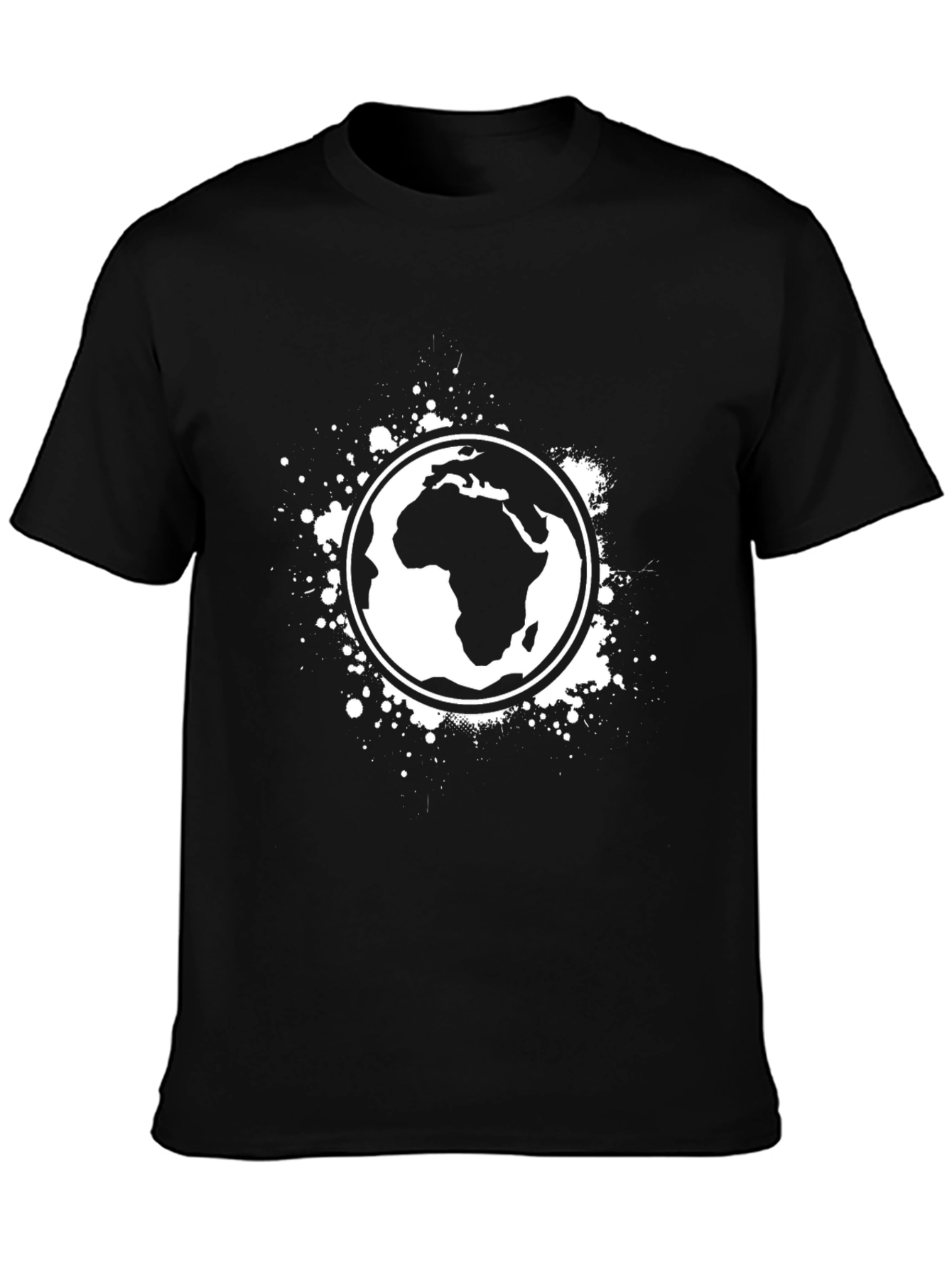 Africa Globe Graphic Tee - Black