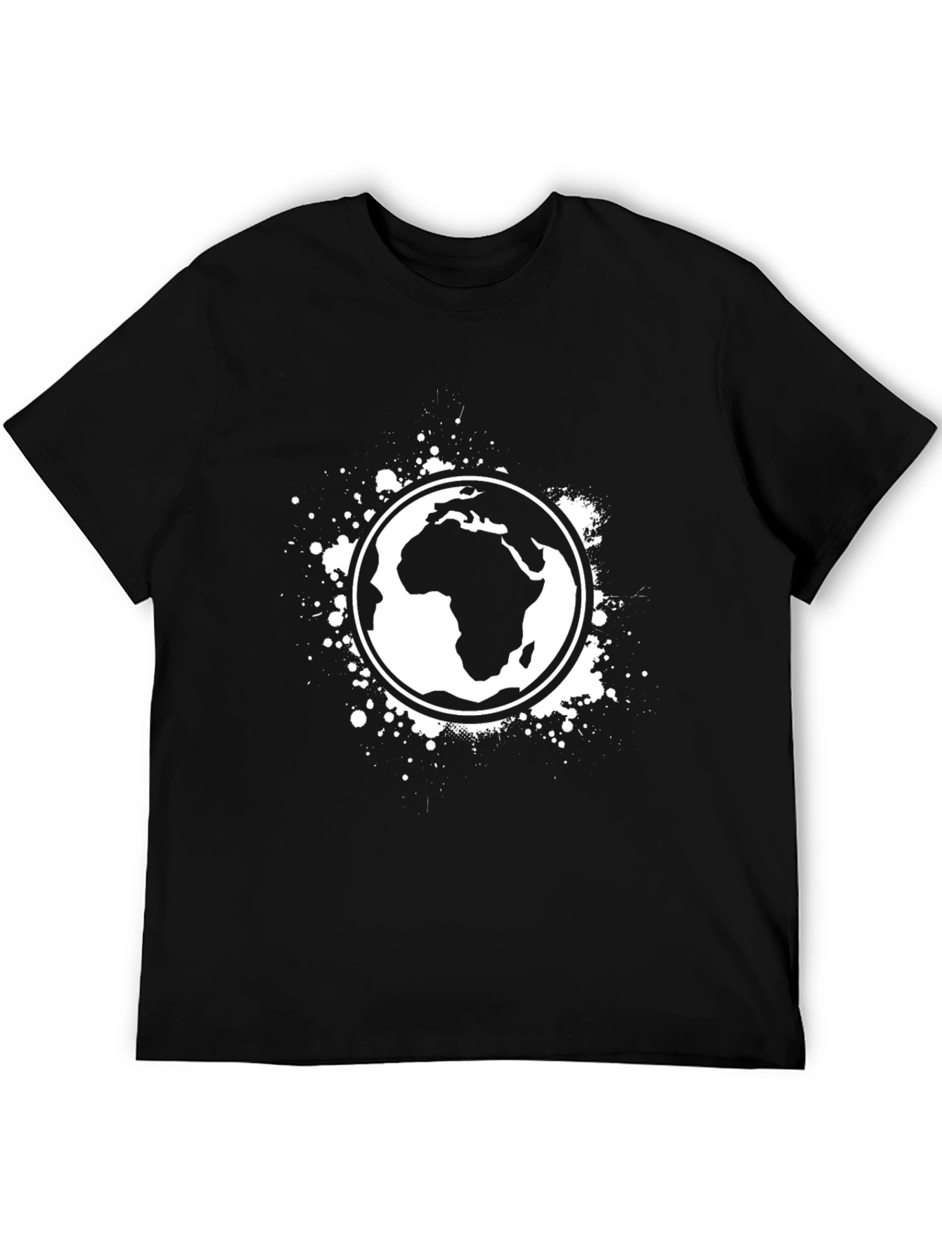 Africa Globe Graphic Tee - Black