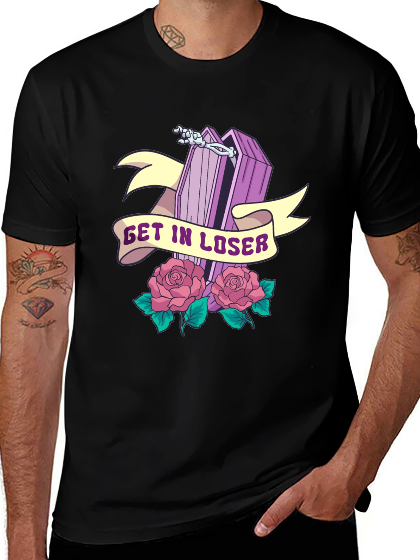 Get in Loser Coffin Graphic Tee