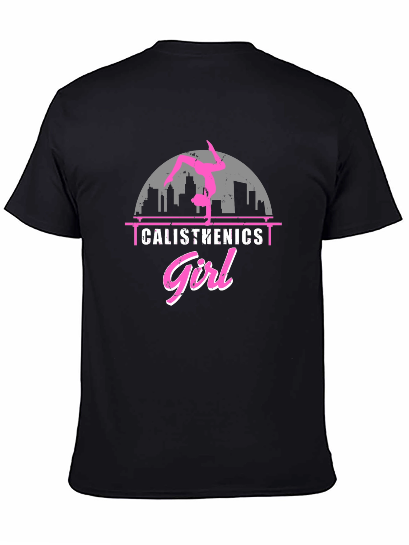 Calisthenics Girl Black Graphic Tee