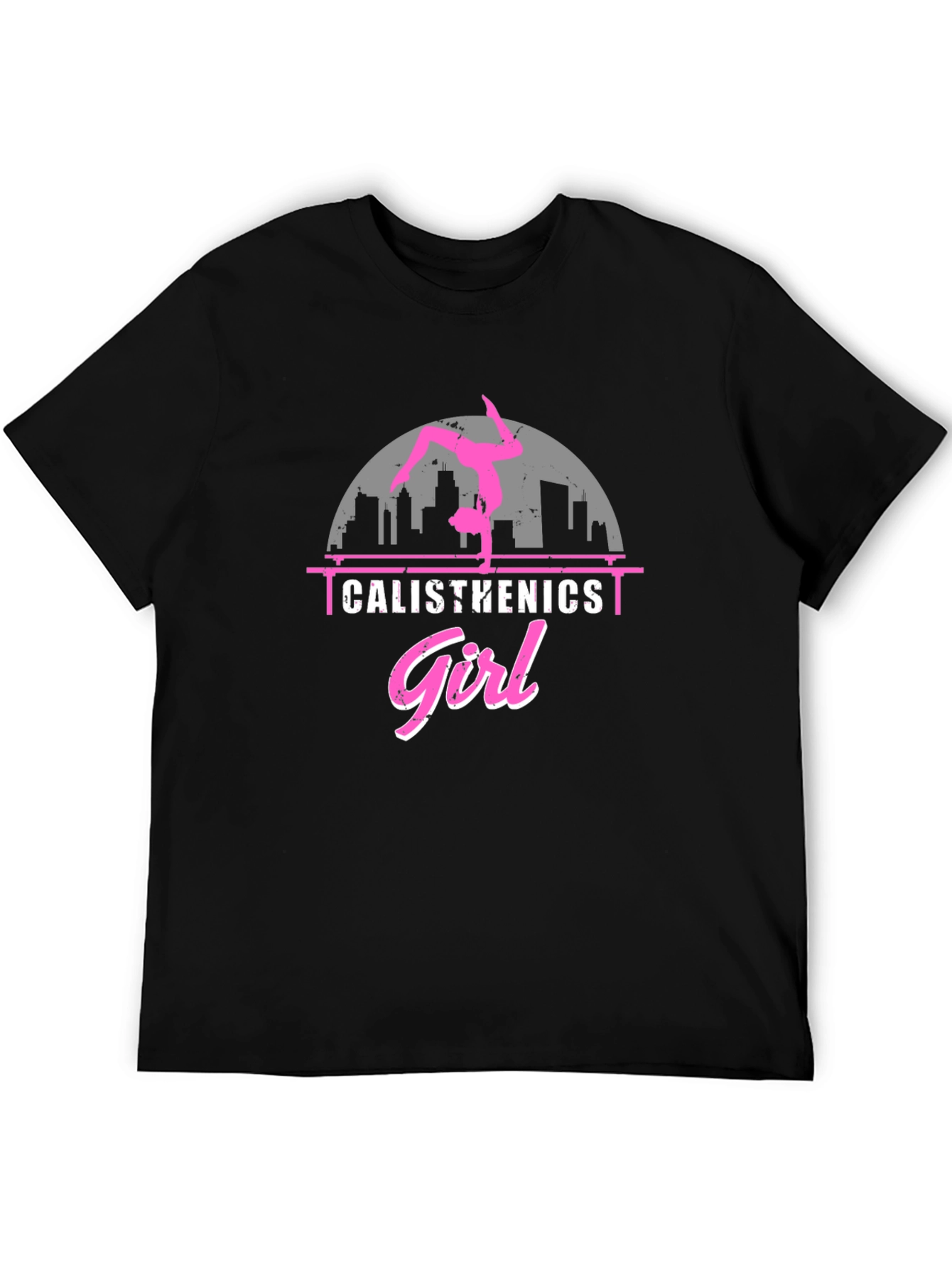 Calisthenics Girl Black Graphic Tee
