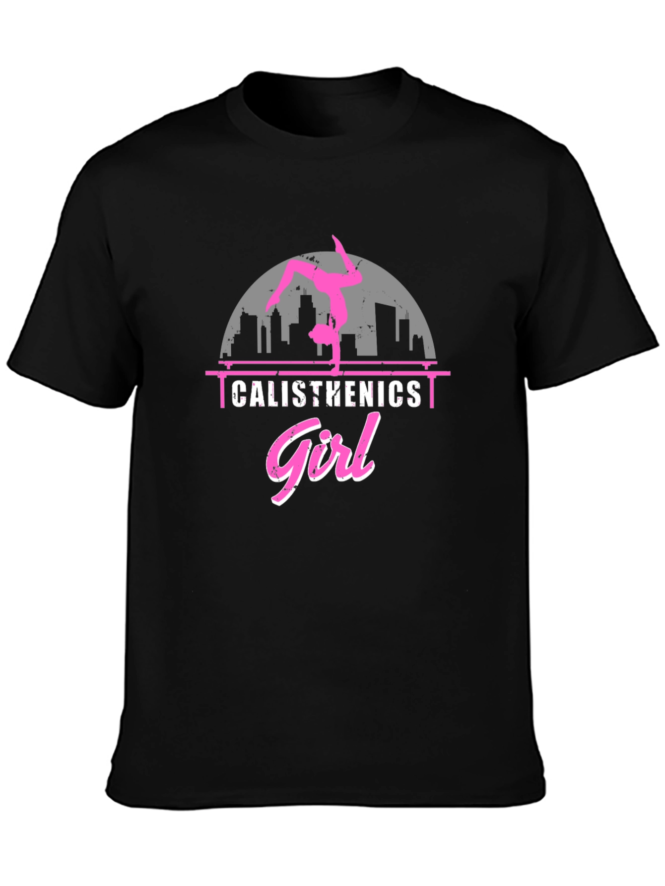 Calisthenics Girl Black Graphic Tee