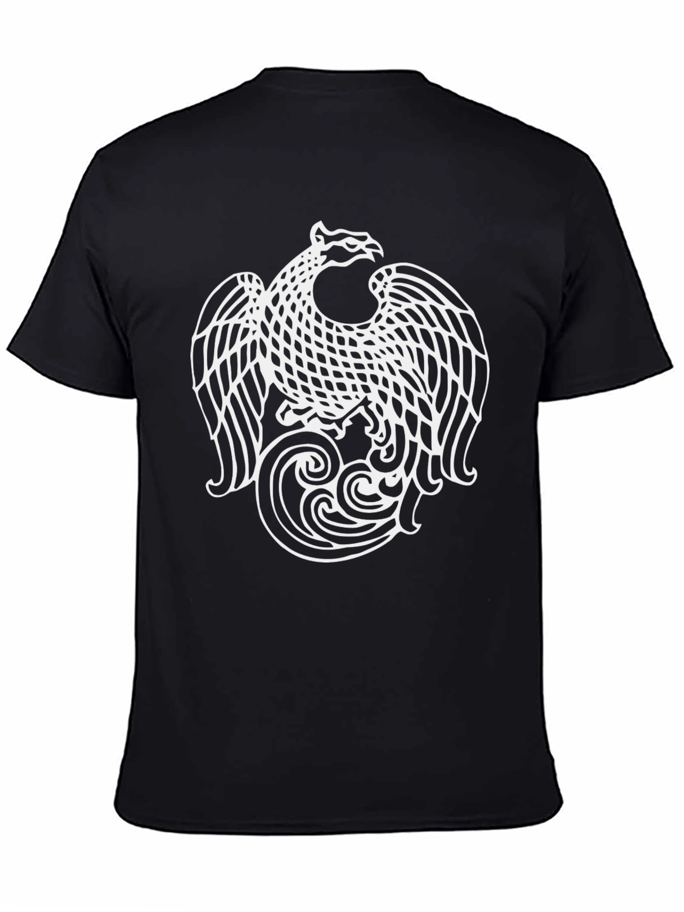 Phoenix Graphic Print Mens Black T-Shirt