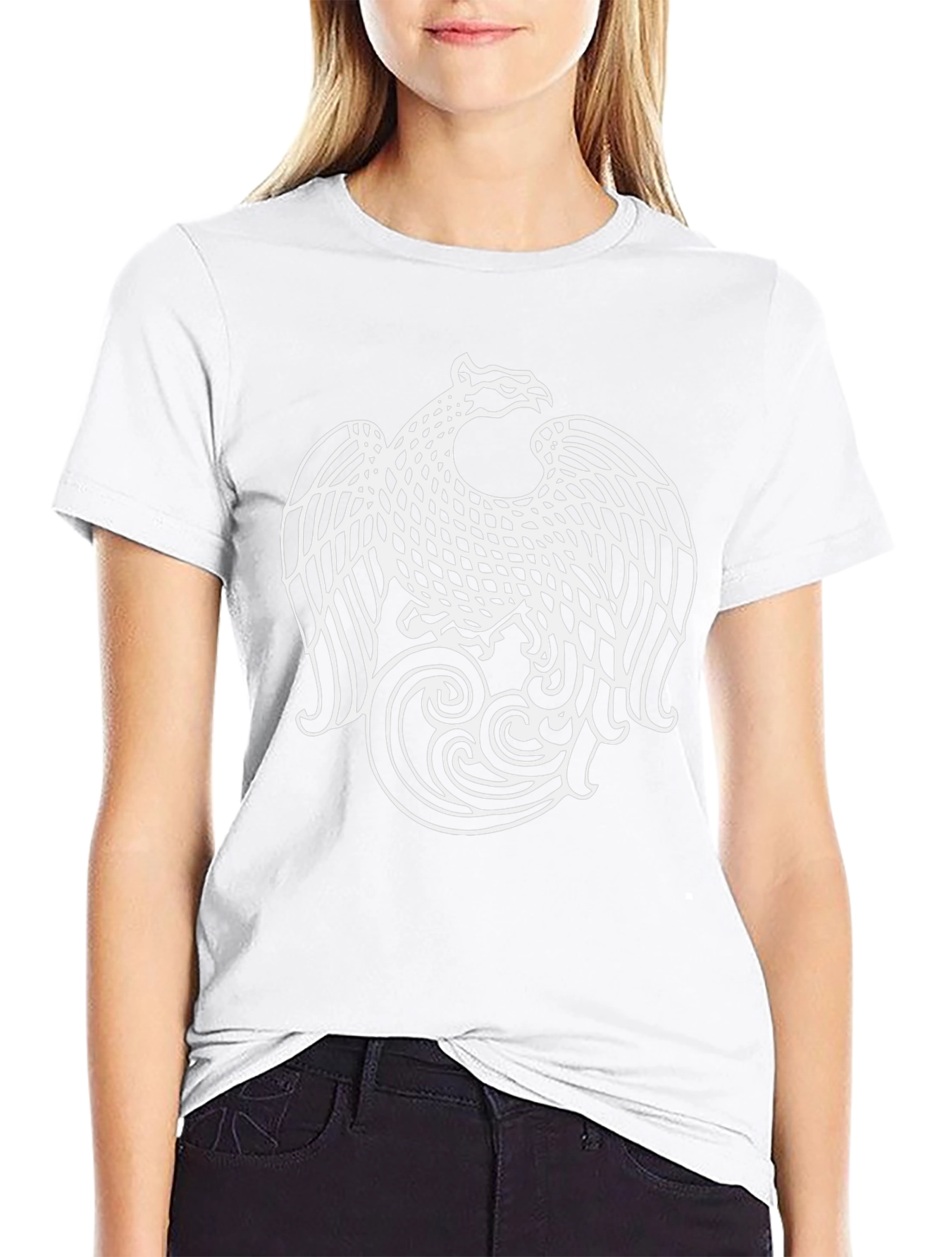 Phoenix Graphic Print Mens Black T-Shirt