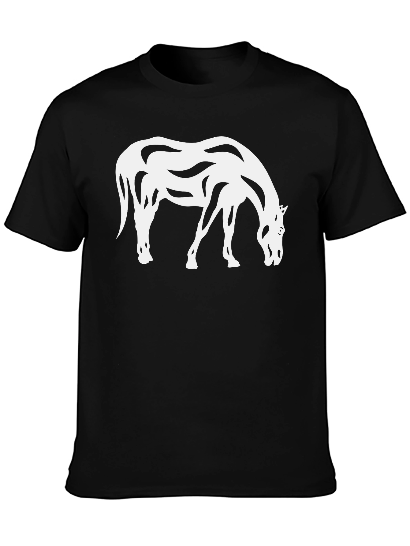 Abstract Horse Graphic Tee - Black