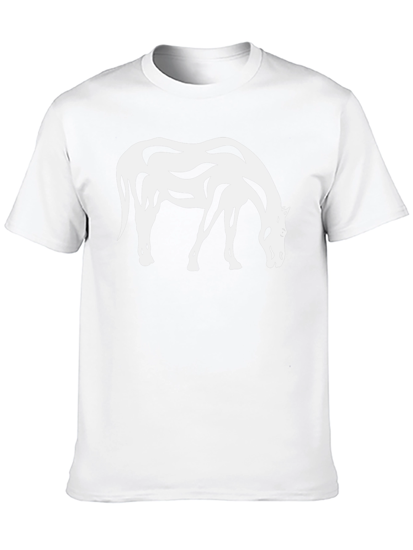 Abstract Horse Graphic Tee - Black