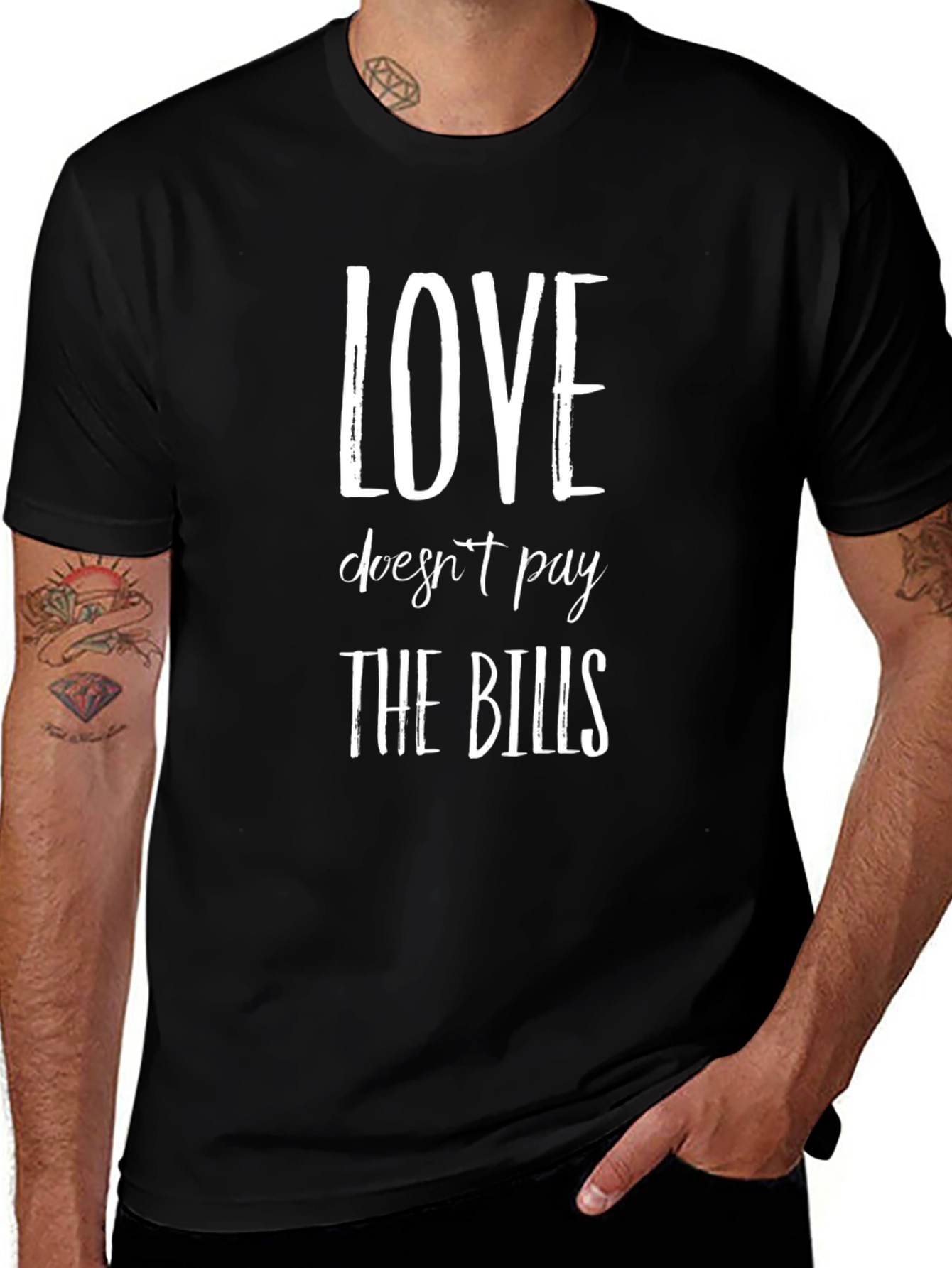 Love Doesnt Pay the Bills Graphic Tee