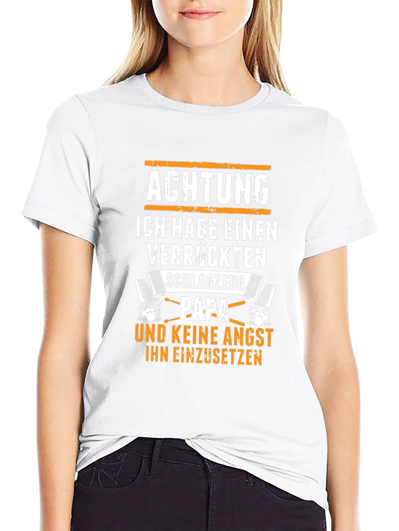 Achtung Schlagzeug Papa T-Shirt