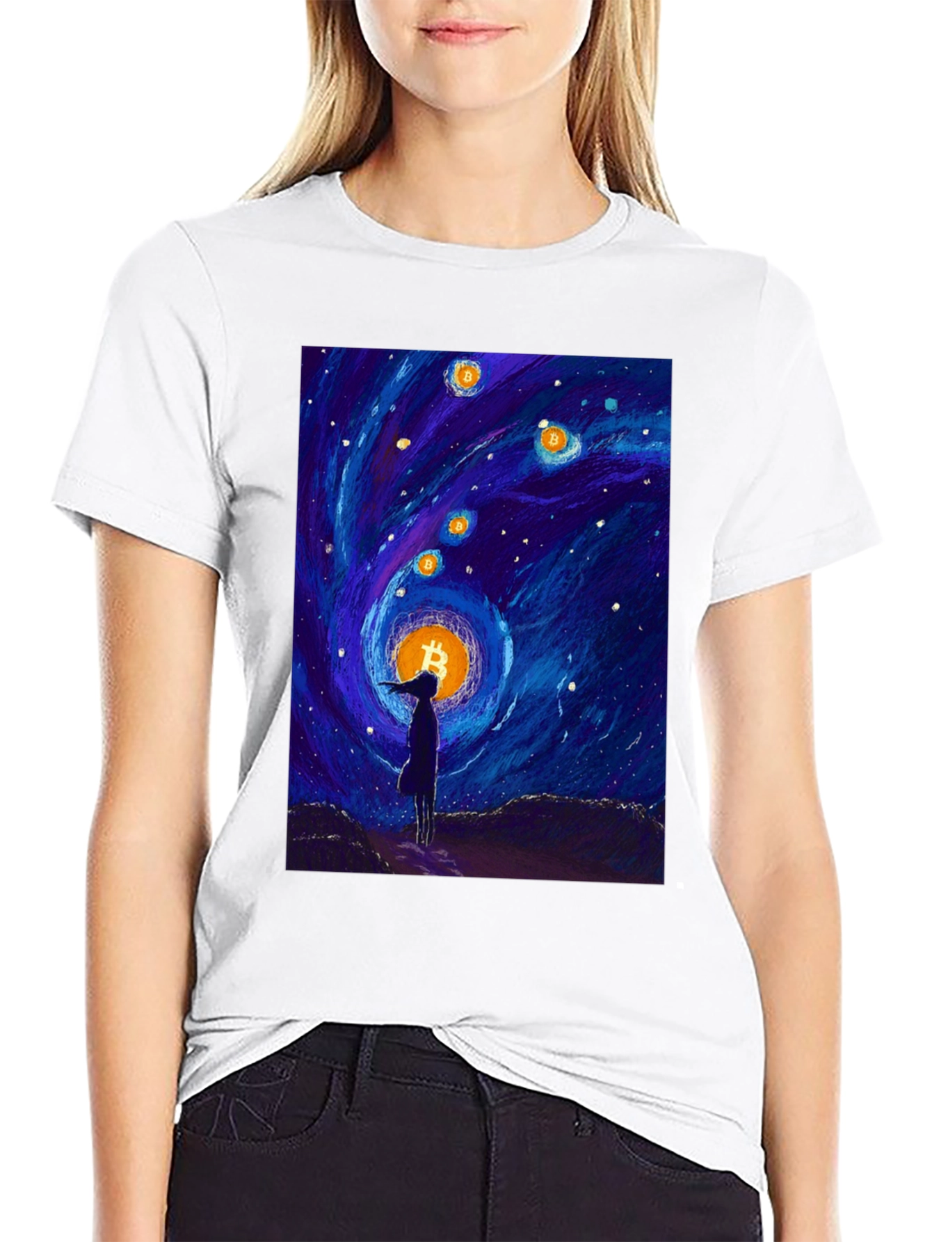 Bitcoin Starry Night T-Shirt