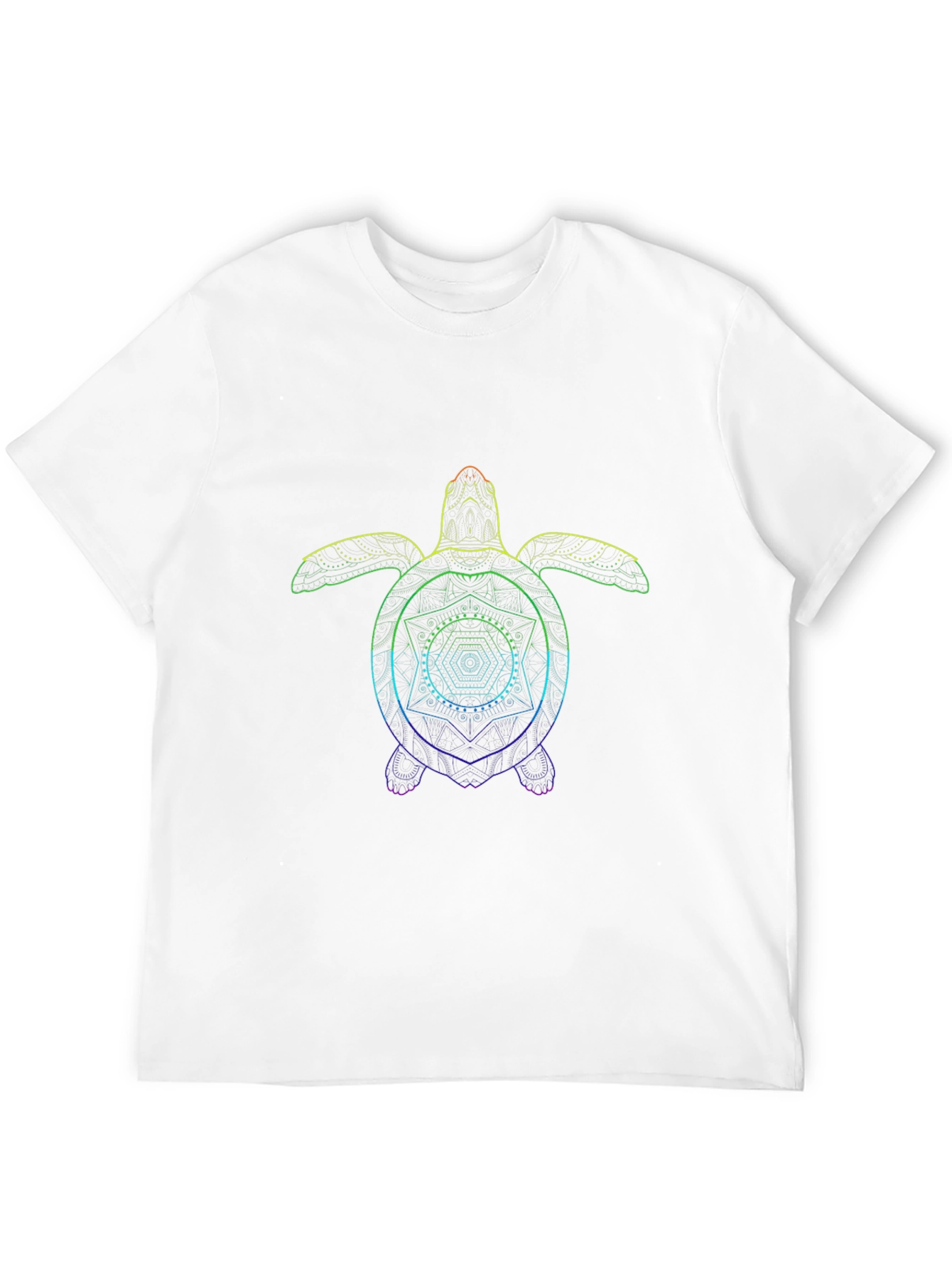 Rainbow Turtle Geometric T-Shirt