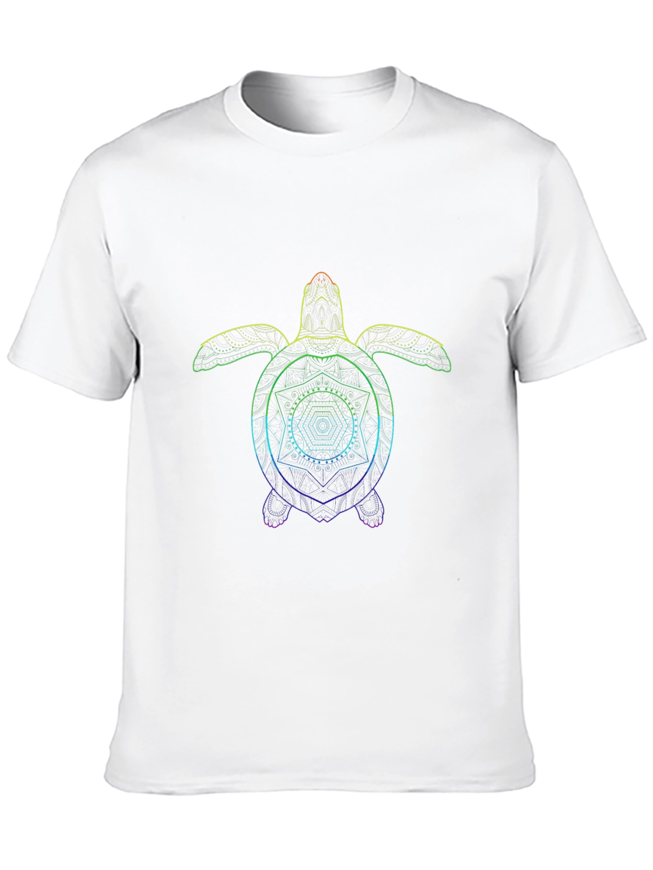 Rainbow Turtle Geometric T-Shirt