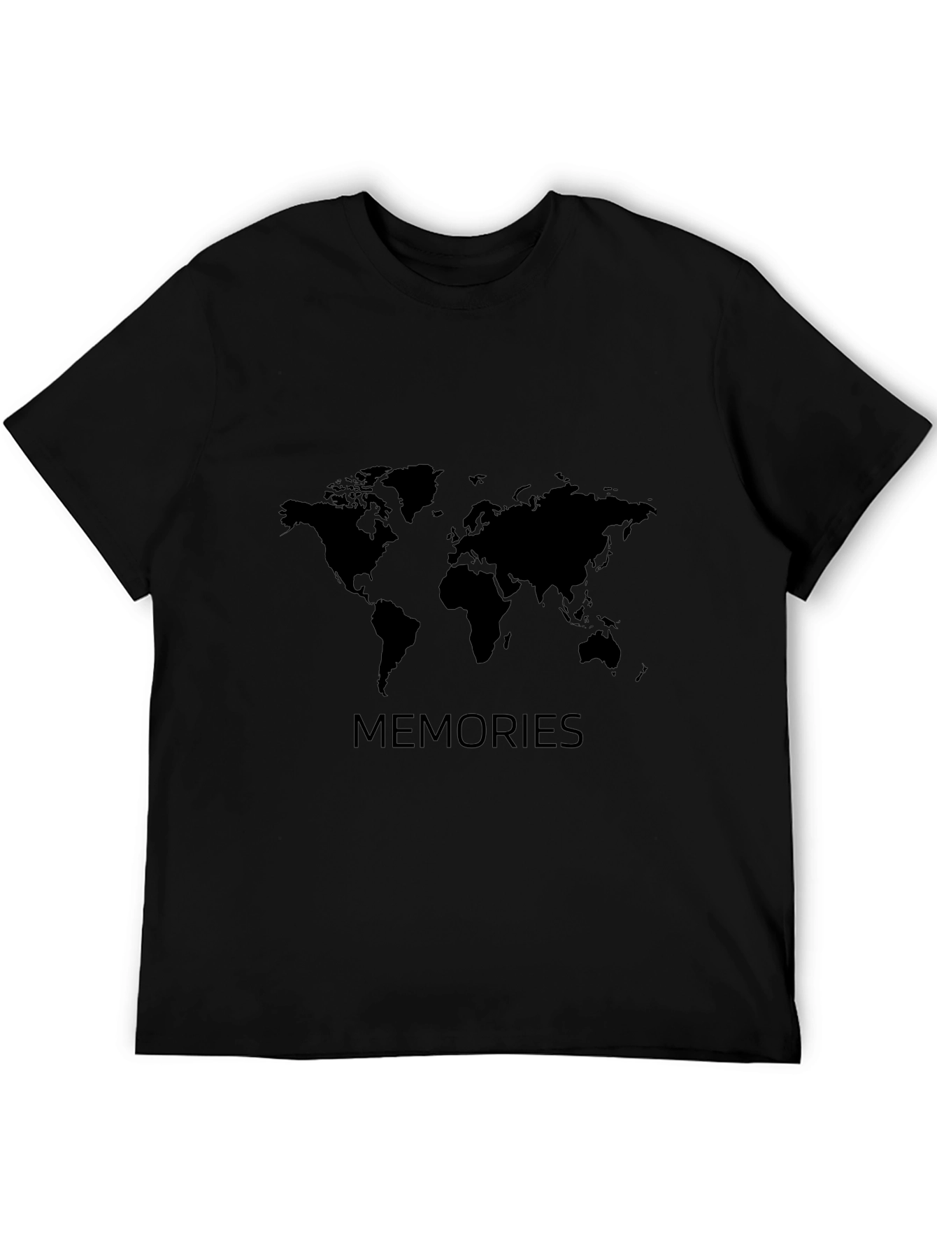 Memories World Map Black Graphic Tee