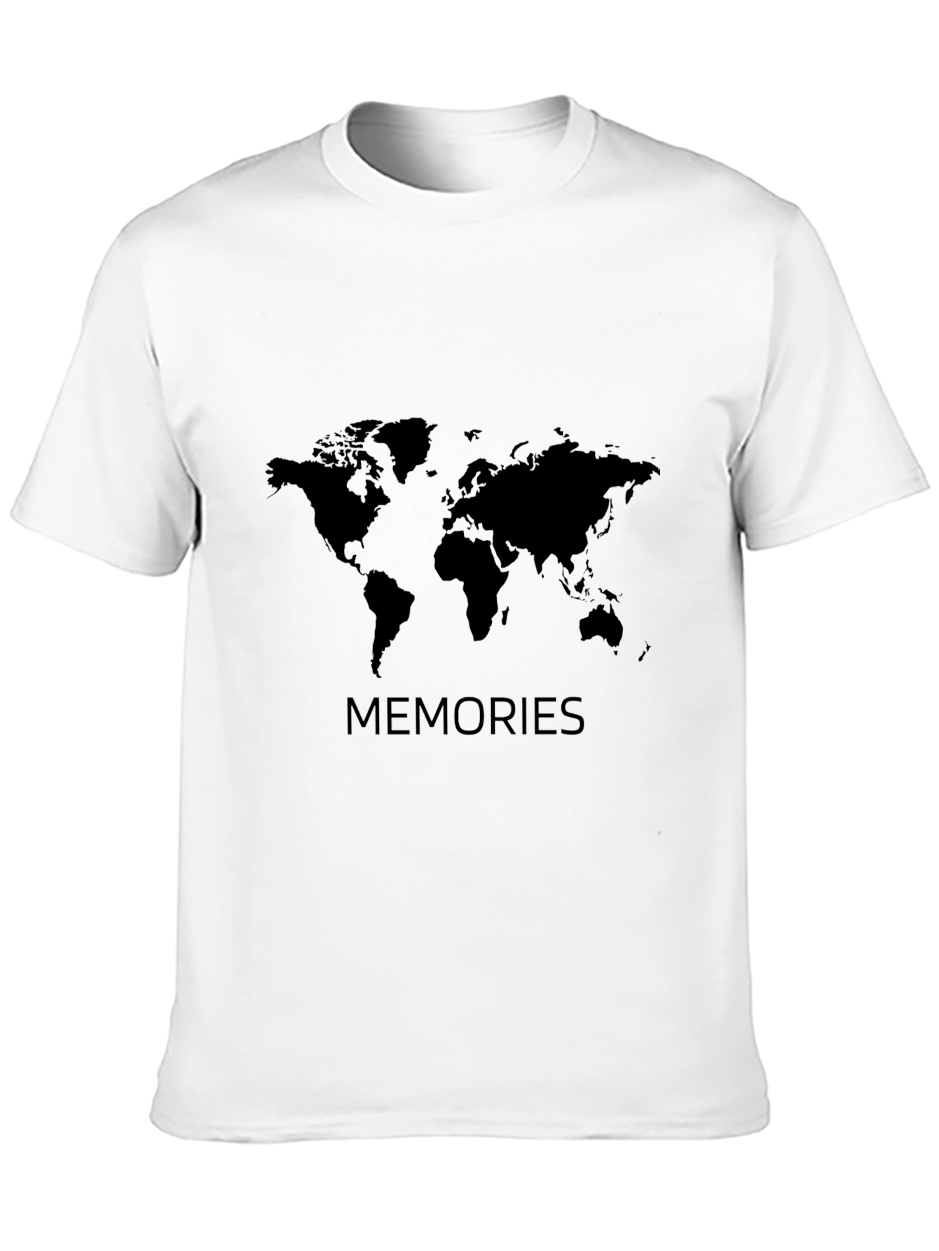 Memories World Map Black Graphic Tee