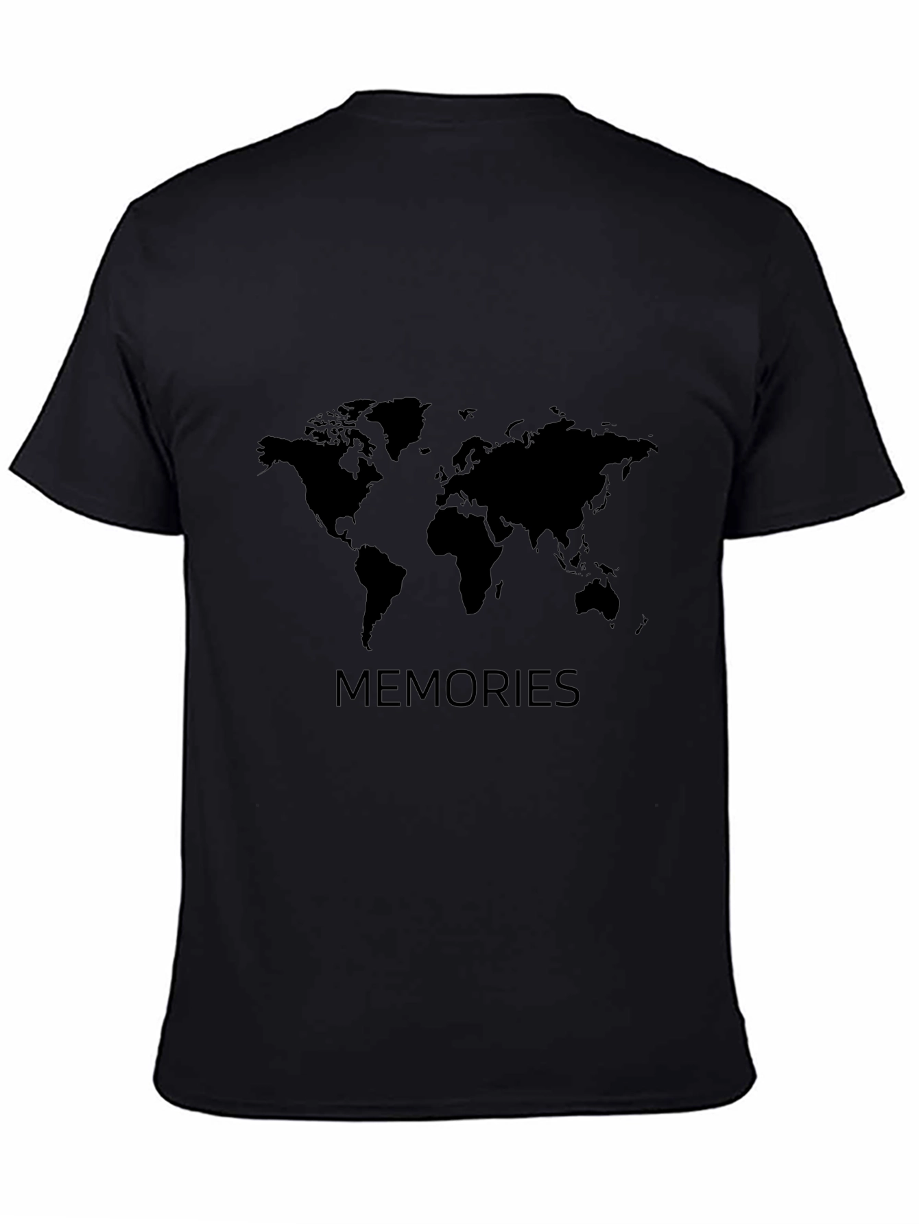 Memories World Map Black Graphic Tee