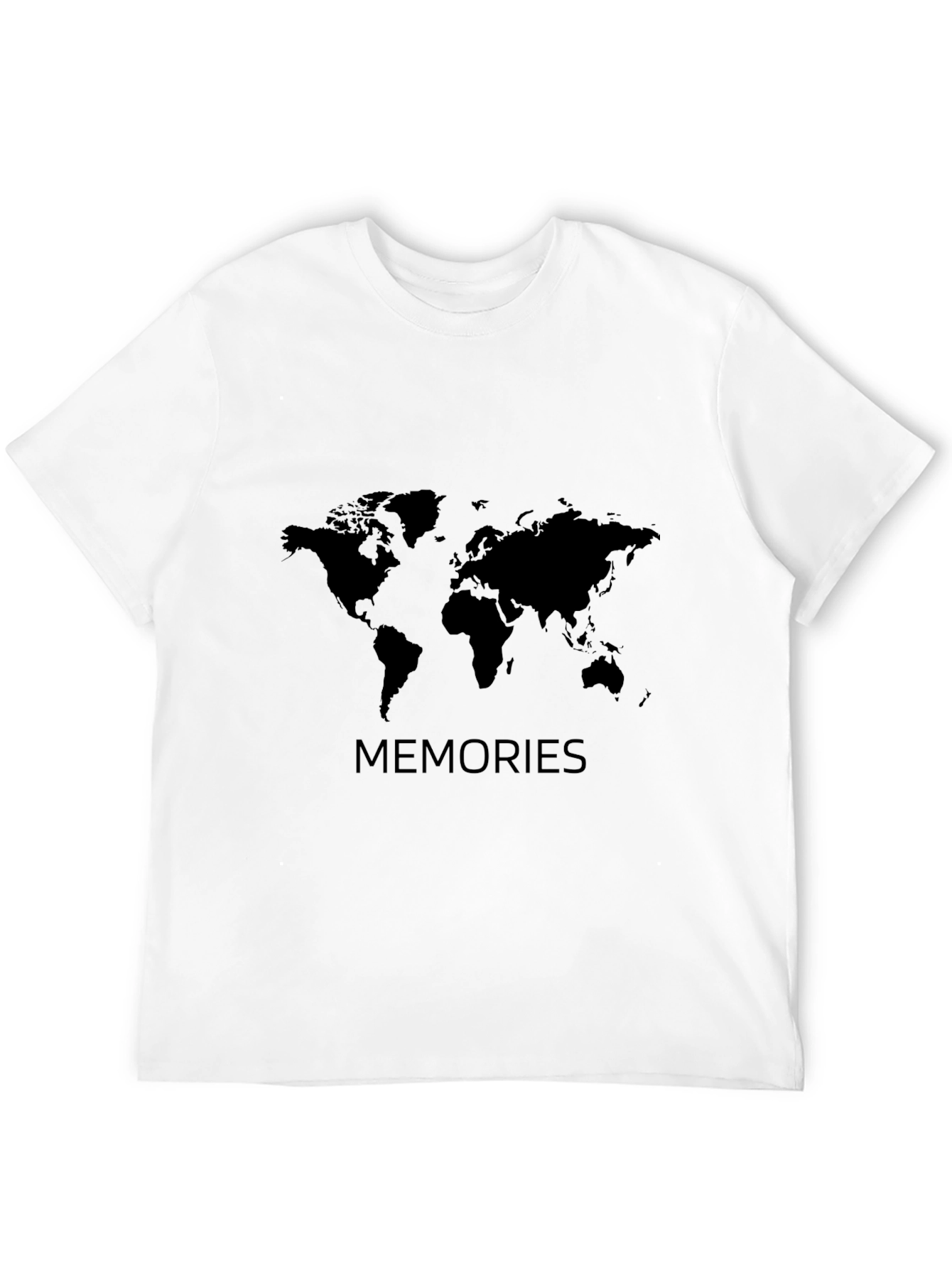 Memories World Map Black Graphic Tee