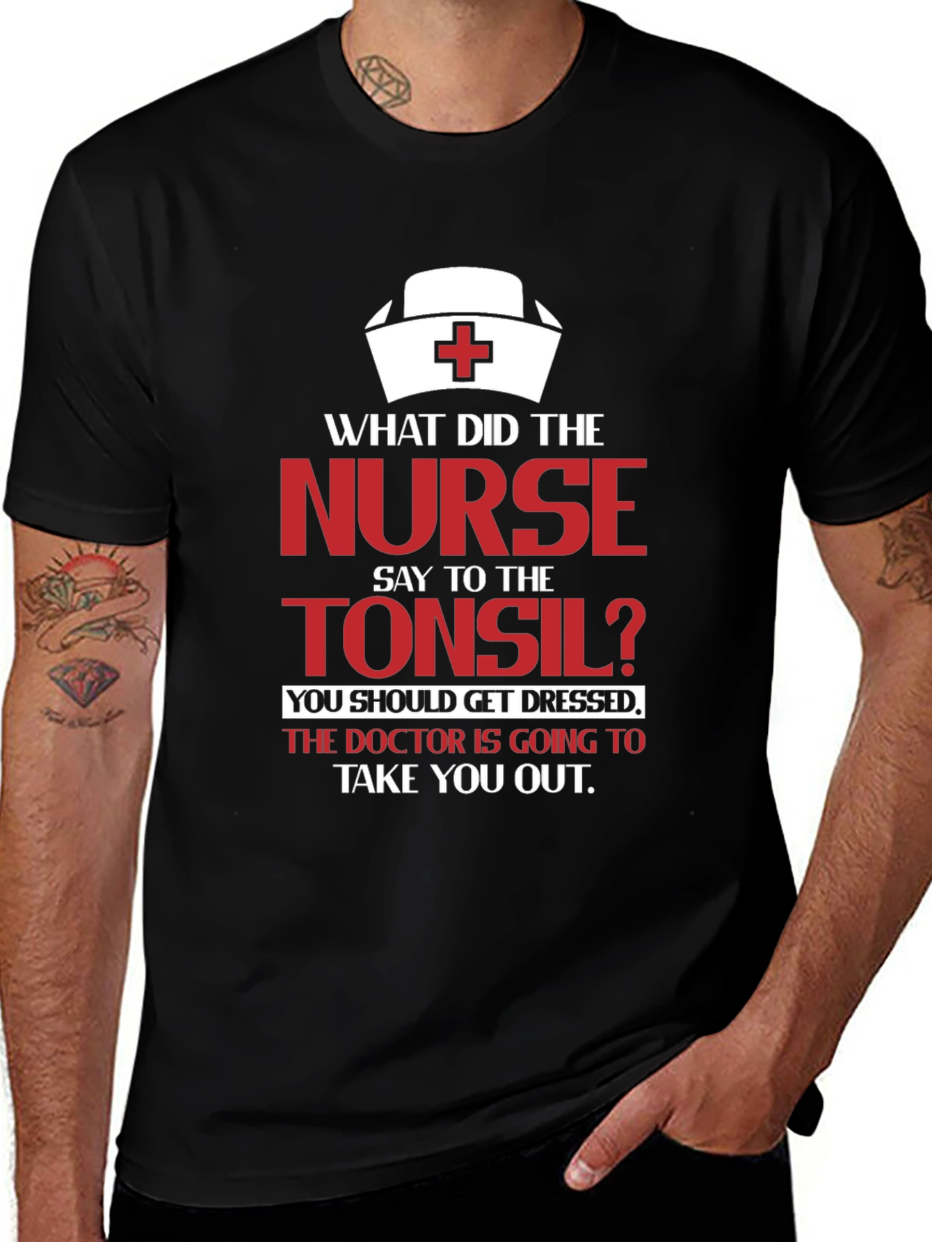 Funny Nurse & Tonsil Humor Graphic T-Shirt