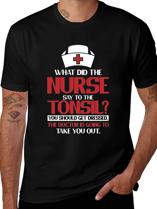 Funny Nurse & Tonsil Humor Graphic T-Shirt