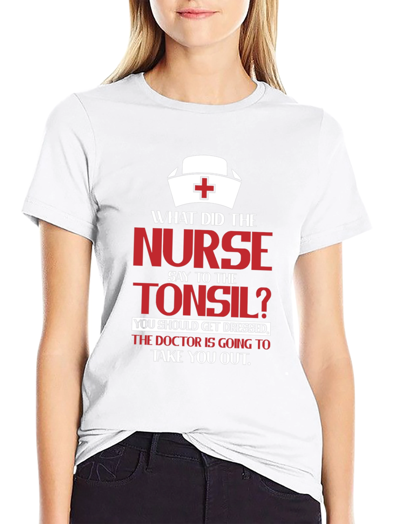 Funny Nurse & Tonsil Humor Graphic T-Shirt
