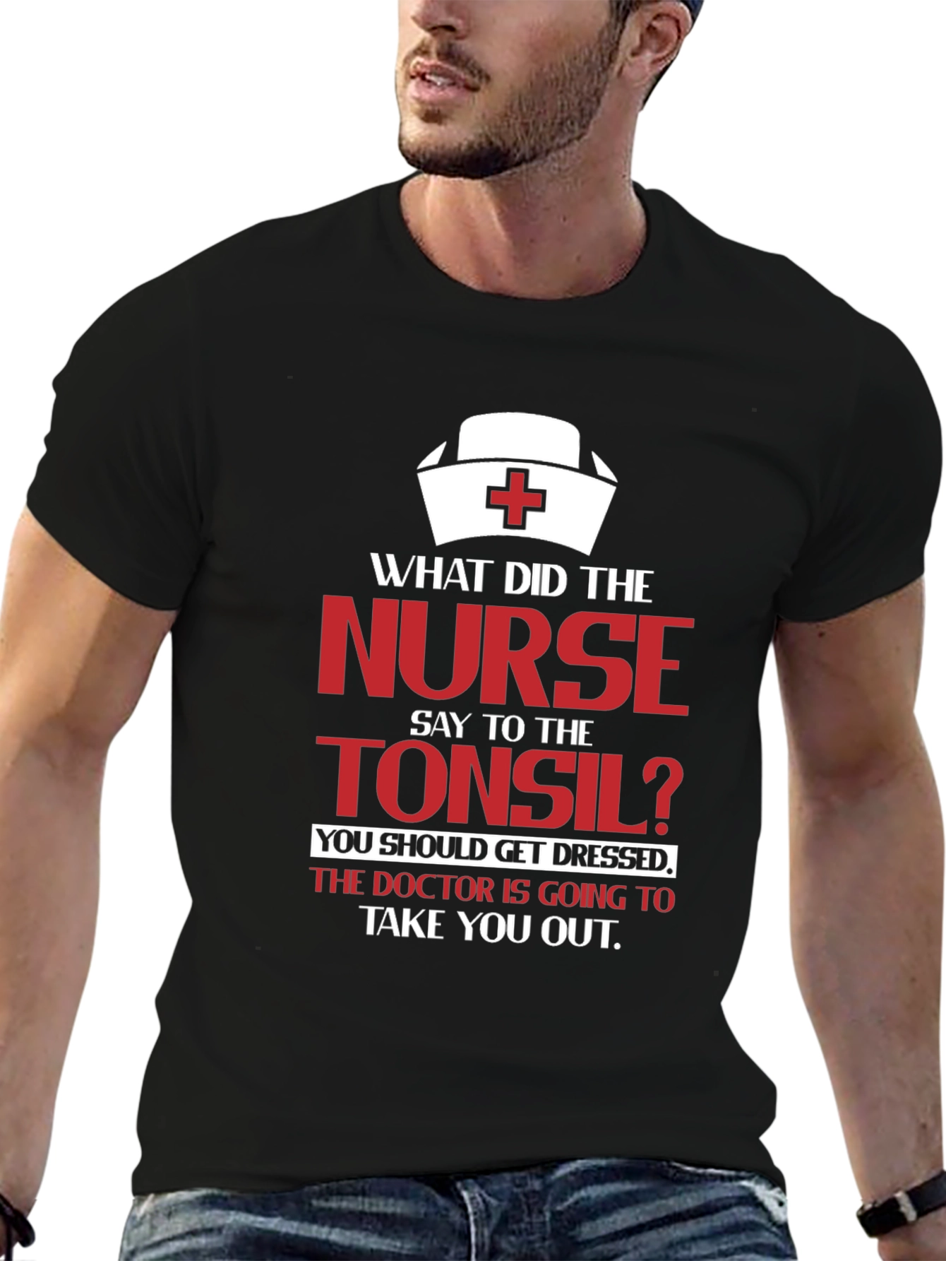 Funny Nurse & Tonsil Humor Graphic T-Shirt