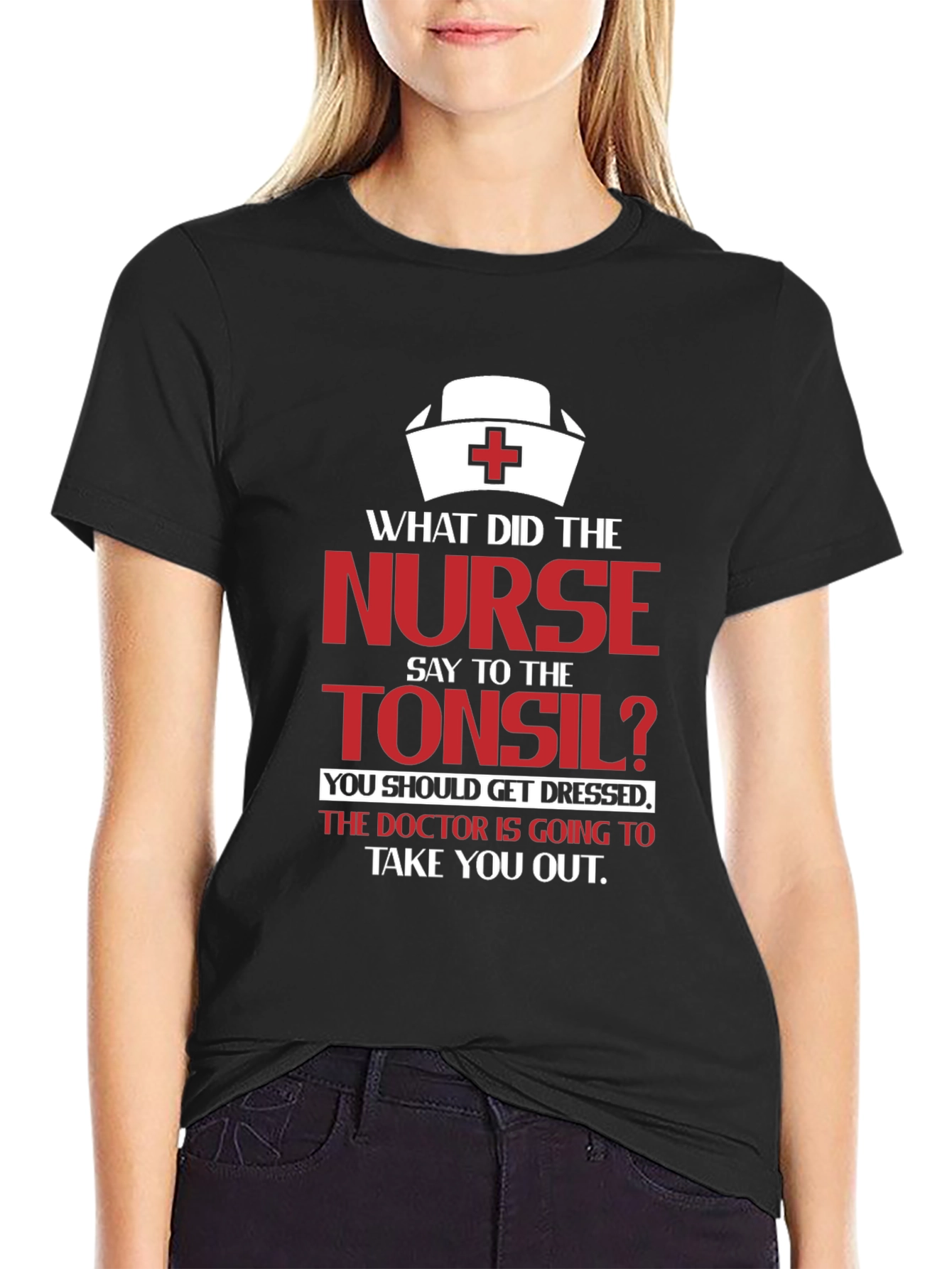 Funny Nurse & Tonsil Humor Graphic T-Shirt