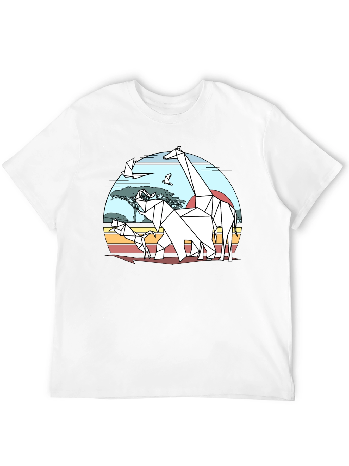 Geometric Animal Print T-Shirt