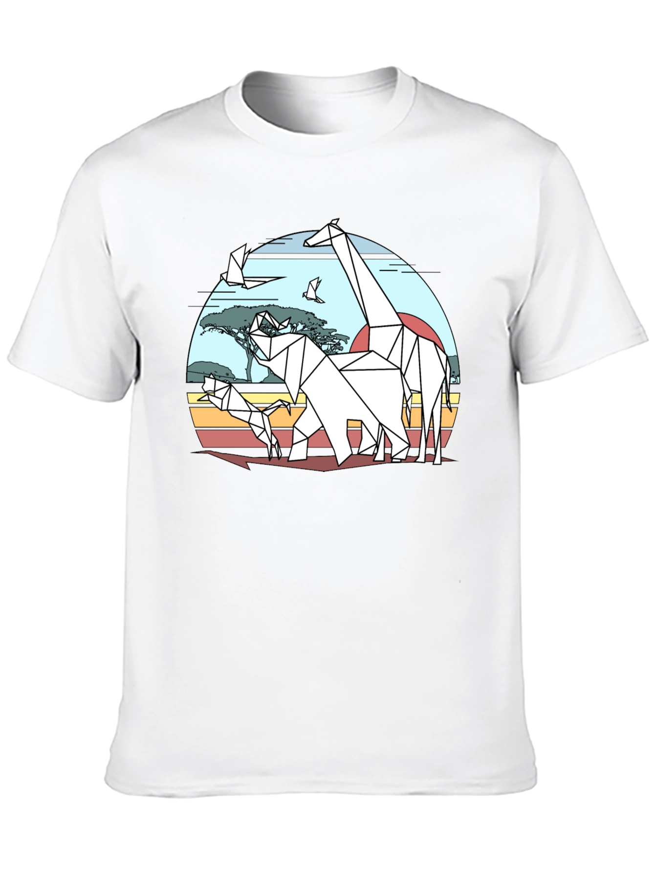 Geometric Animal Print T-Shirt