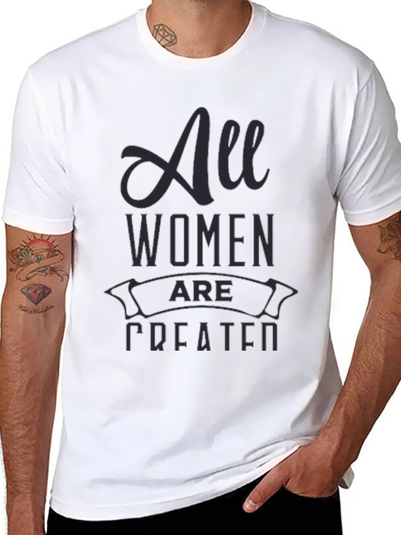 All Women are Created T-Shirt - Black