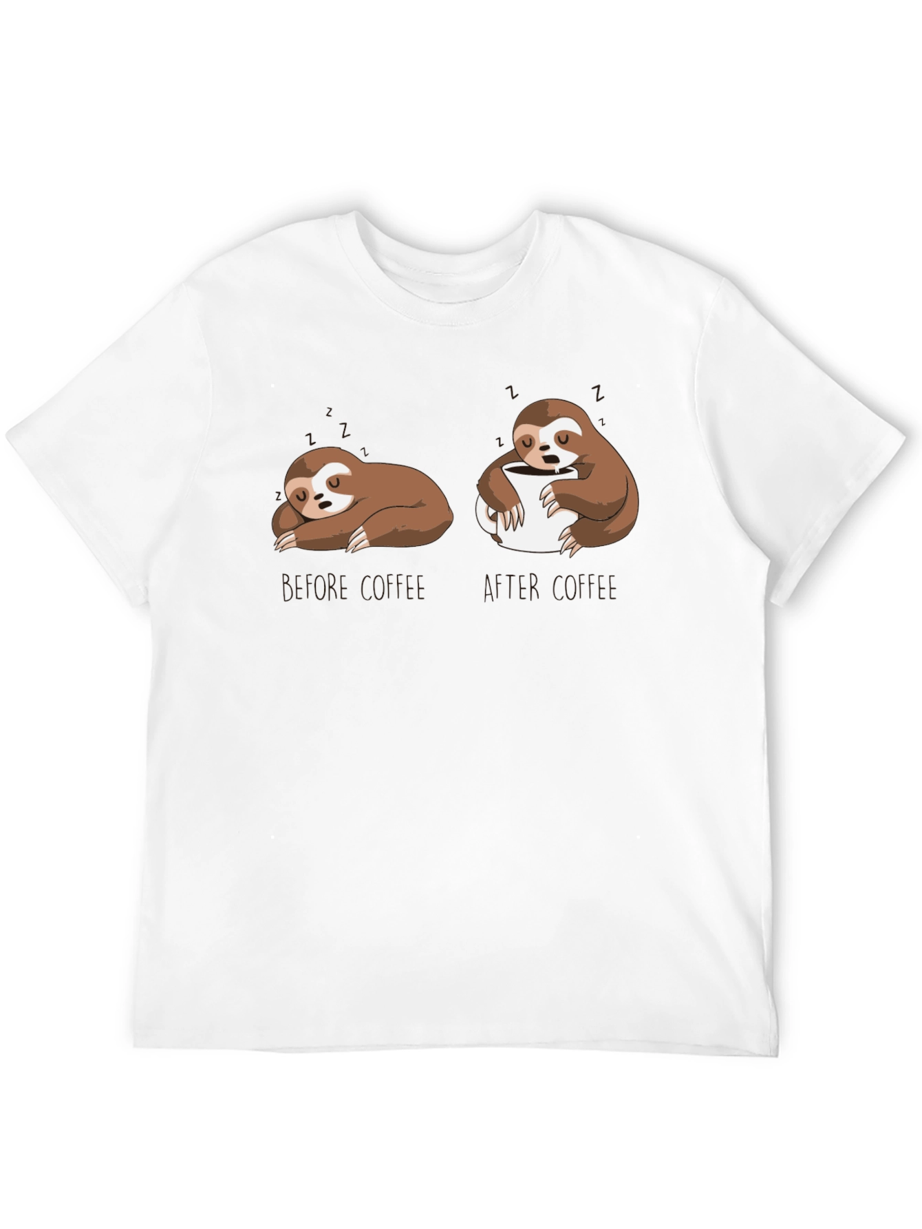 Sloth Coffee T-Shirt - Funny Graphic Tee