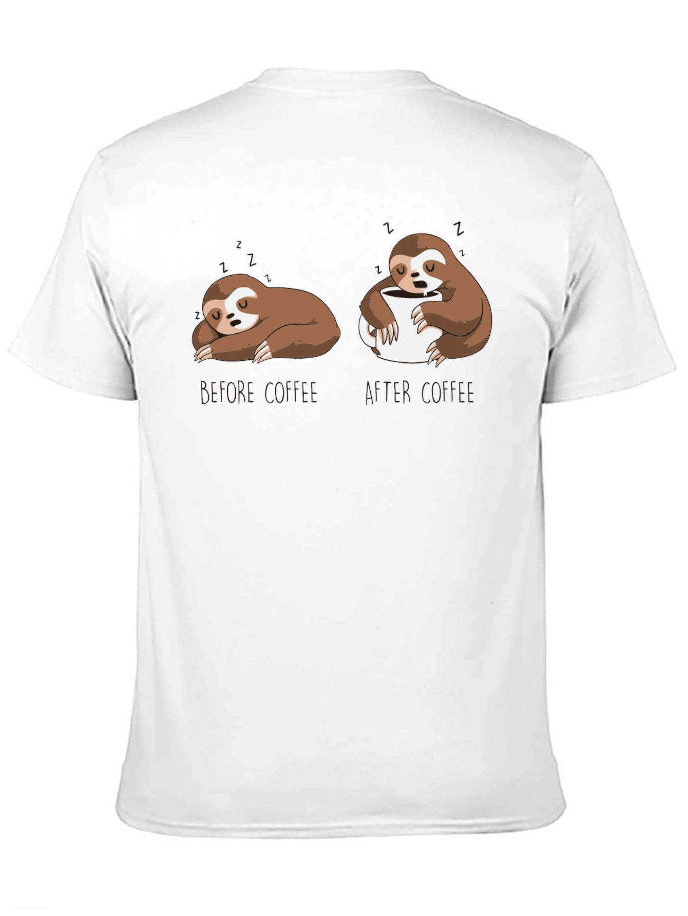 Sloth Coffee T-Shirt - Funny Graphic Tee