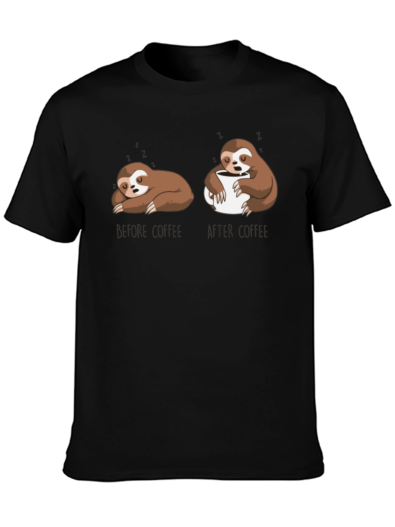 Sloth Coffee T-Shirt - Funny Graphic Tee