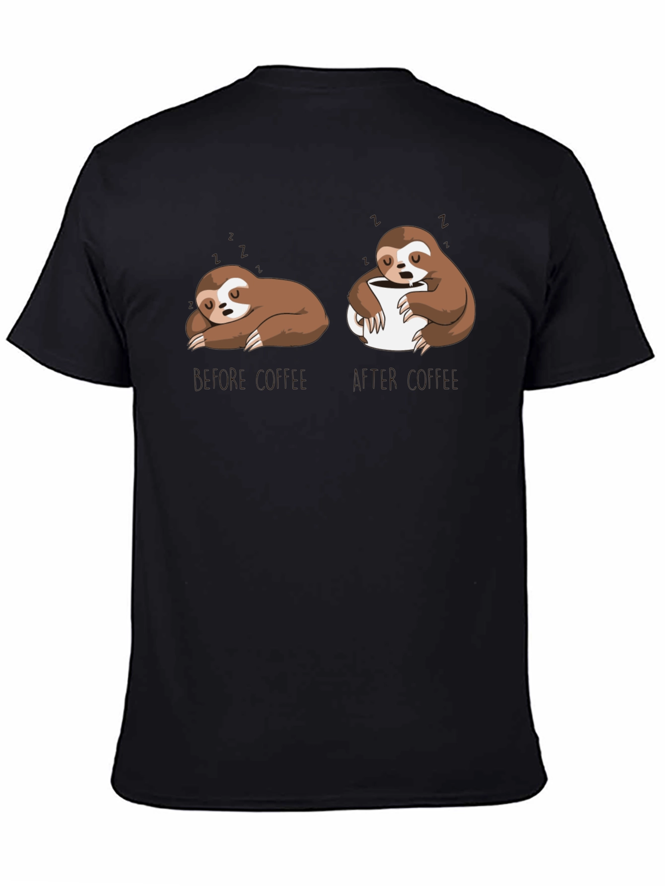 Sloth Coffee T-Shirt - Funny Graphic Tee