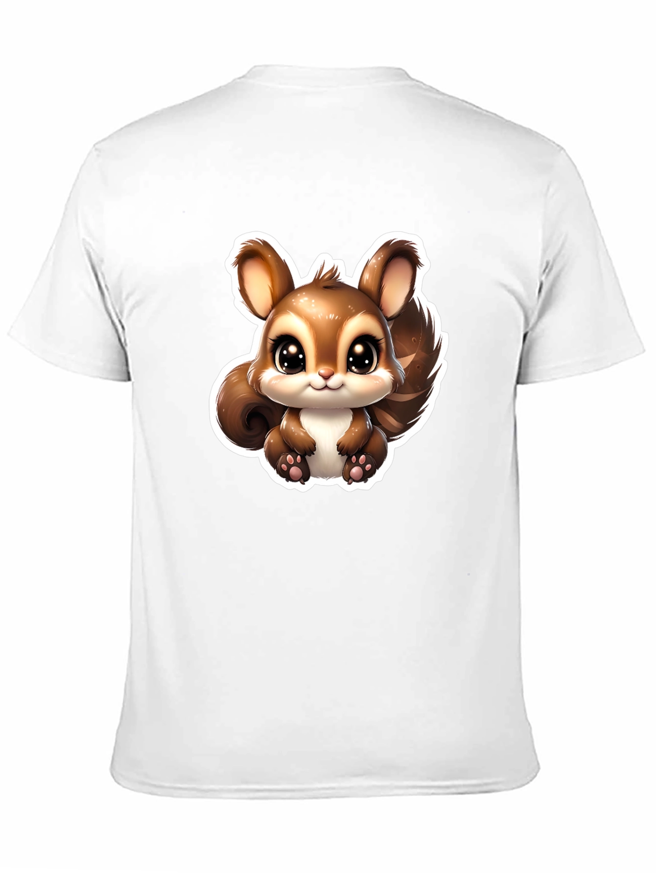 Cute Squirrel Graphic Tee - Black