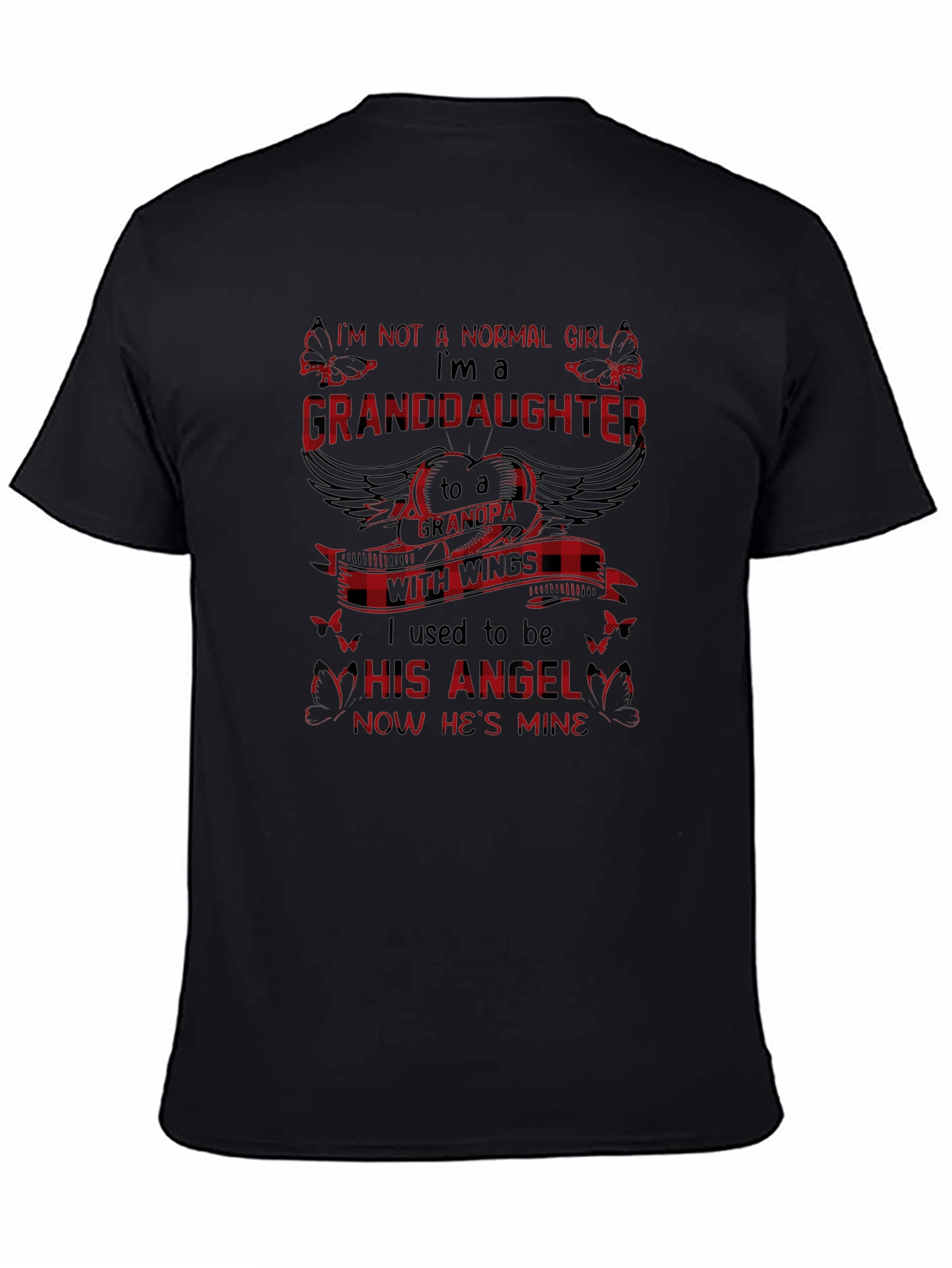 Granddaughter Grandpa Angel Wings Graphic Tee