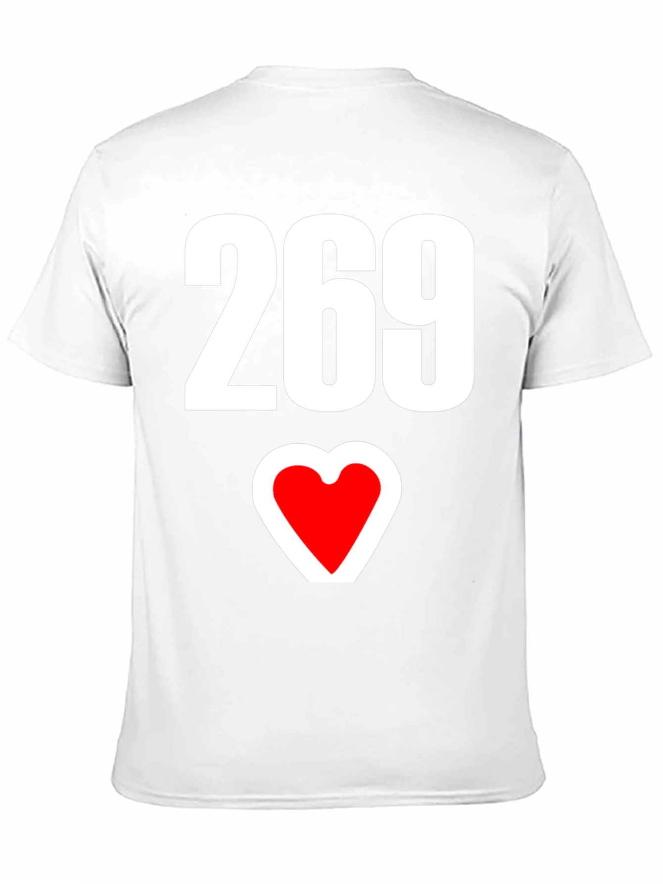 269 Heart Graphic Black Tee - Stylish & Unique