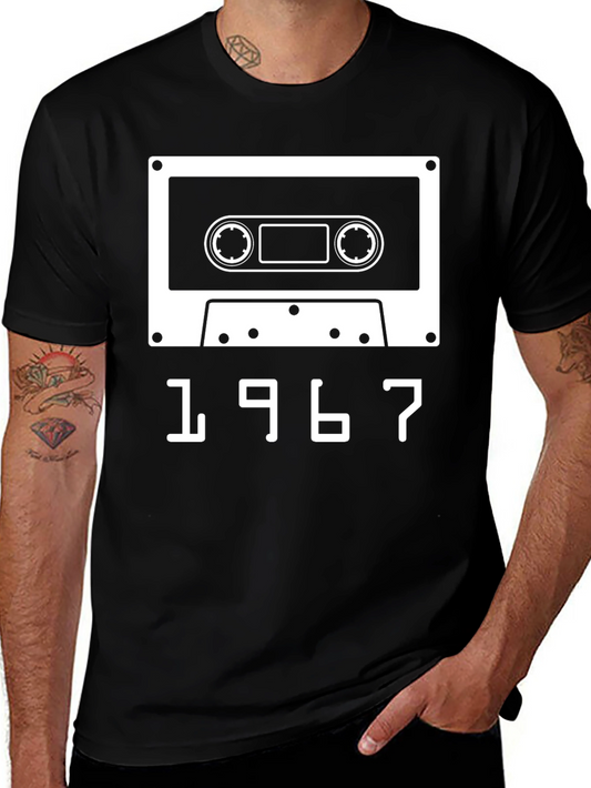 1967 Cassette Tape Graphic T-Shirt - Retro Cool