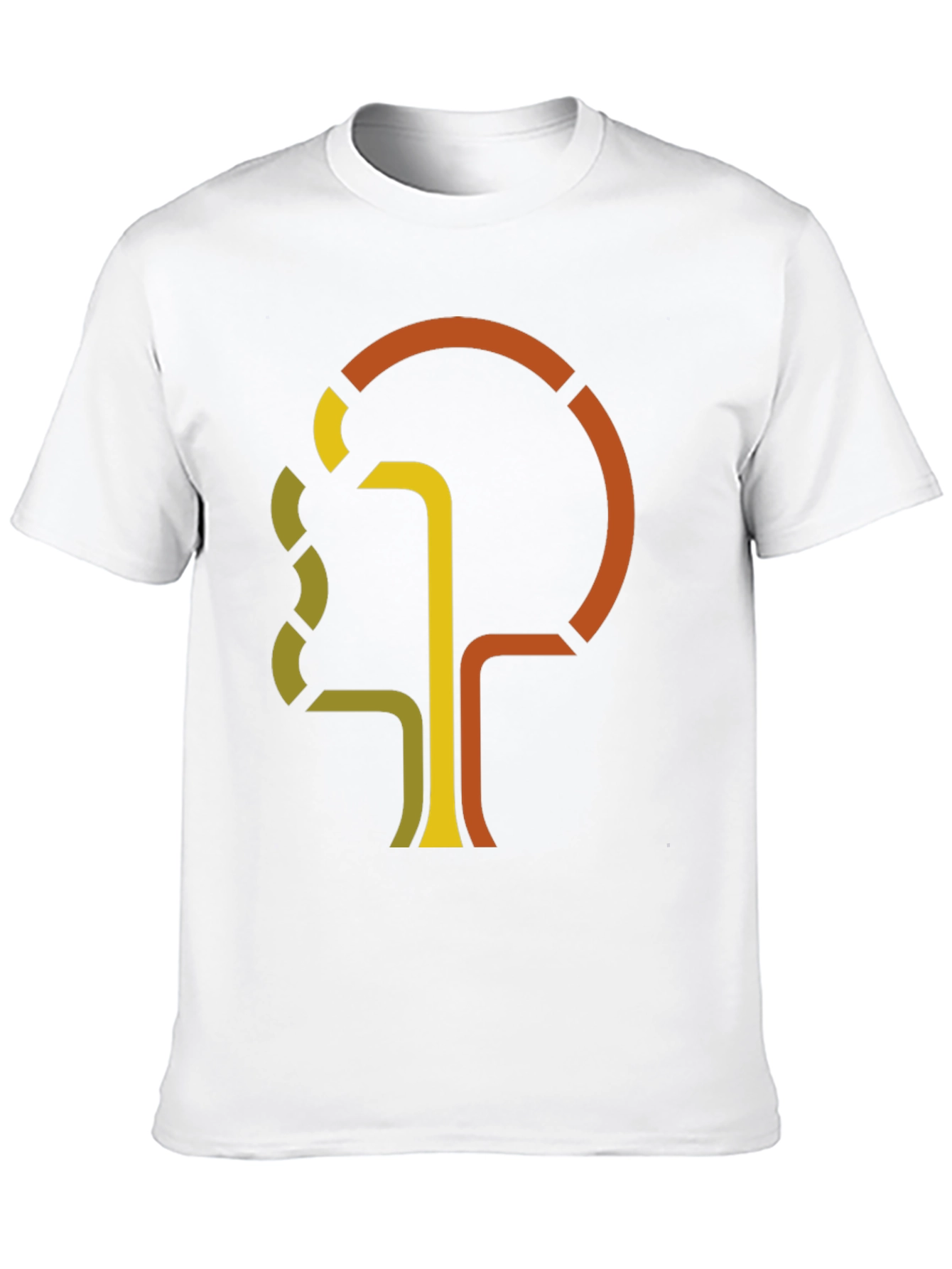 Abstract Tree Graphic Tee - Retro Style Black T-Shirt