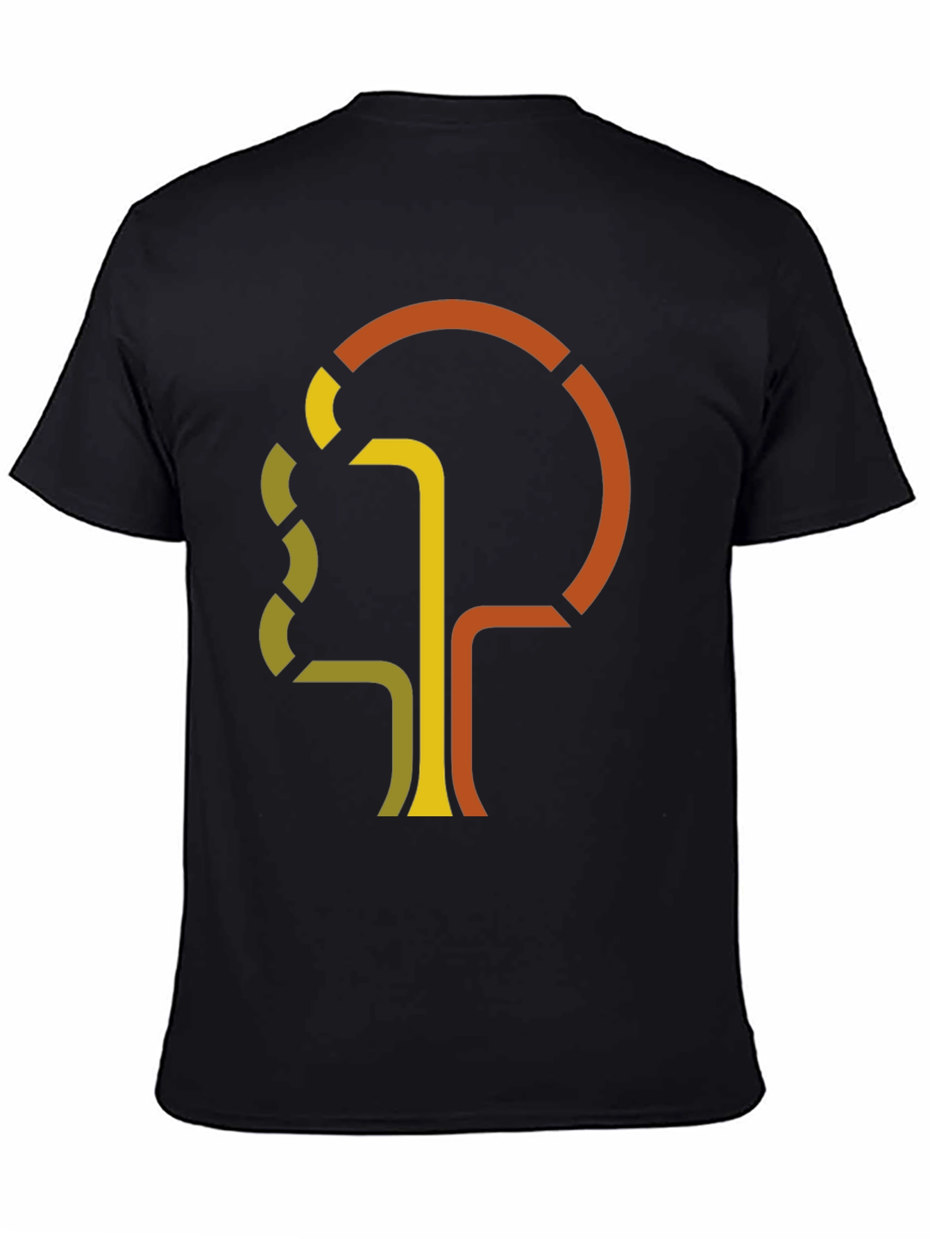 Abstract Tree Graphic Tee - Retro Style Black T-Shirt