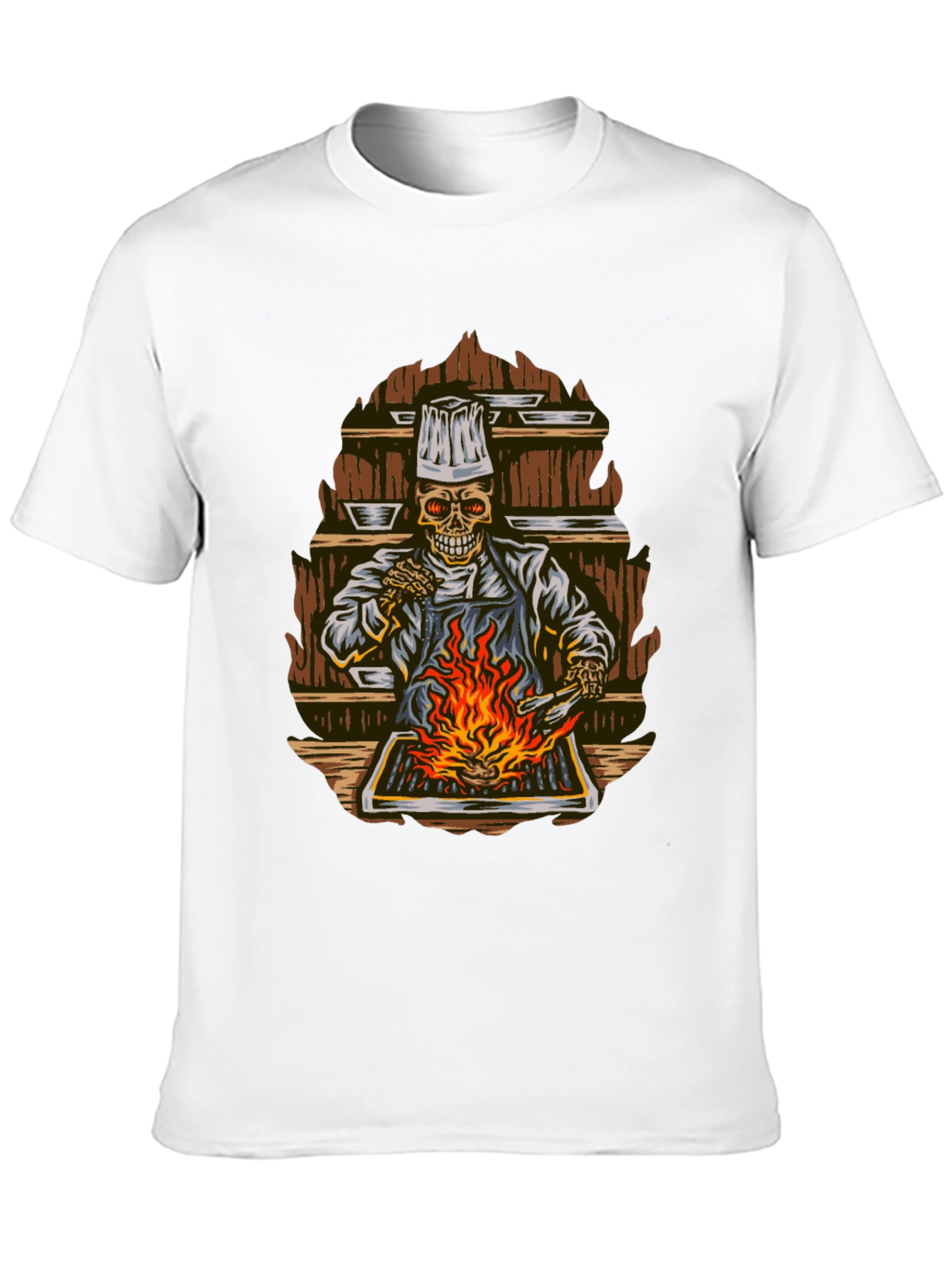Chef Skeleton Grilling T-Shirt