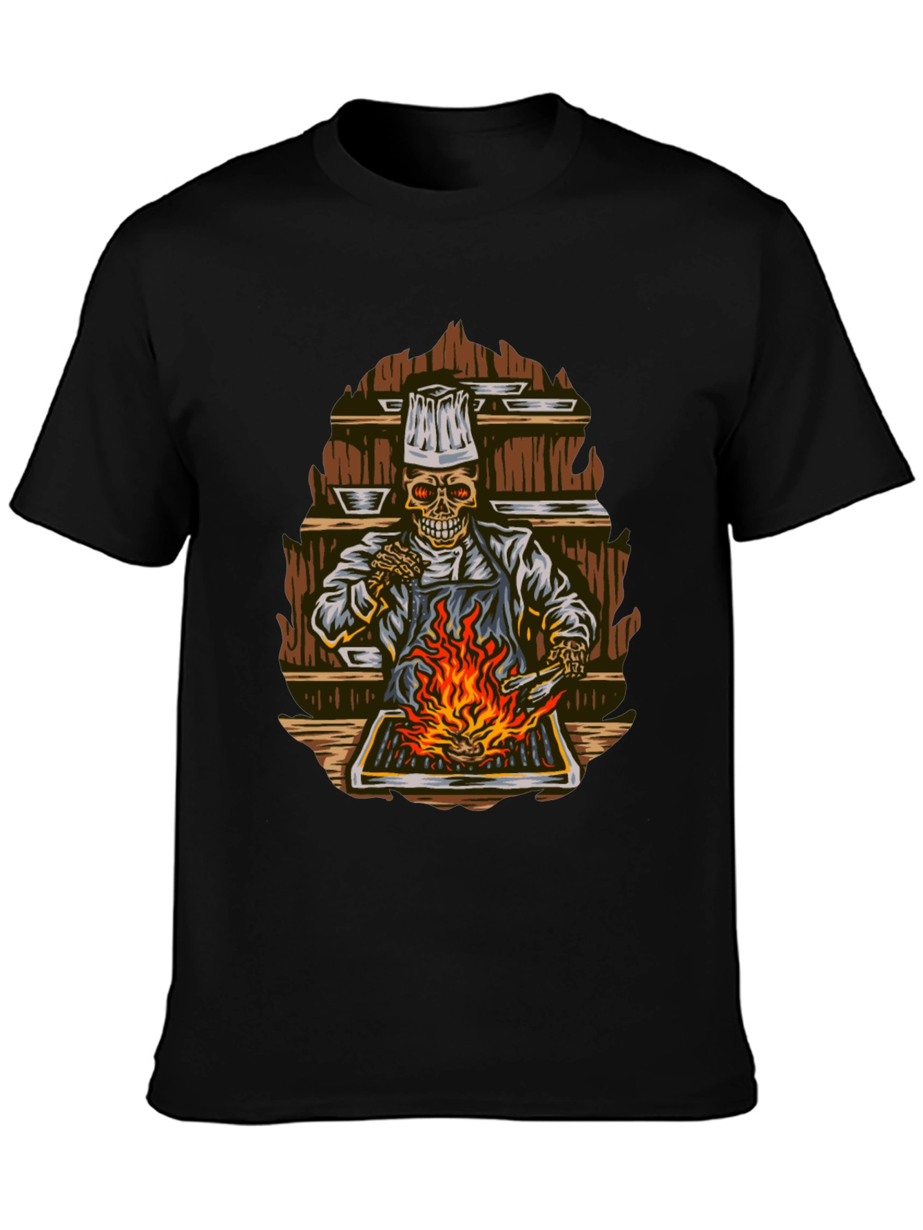 Chef Skeleton Grilling T-Shirt