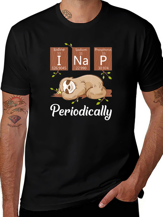 Funny Periodic Table Sloth T-Shirt for Napping