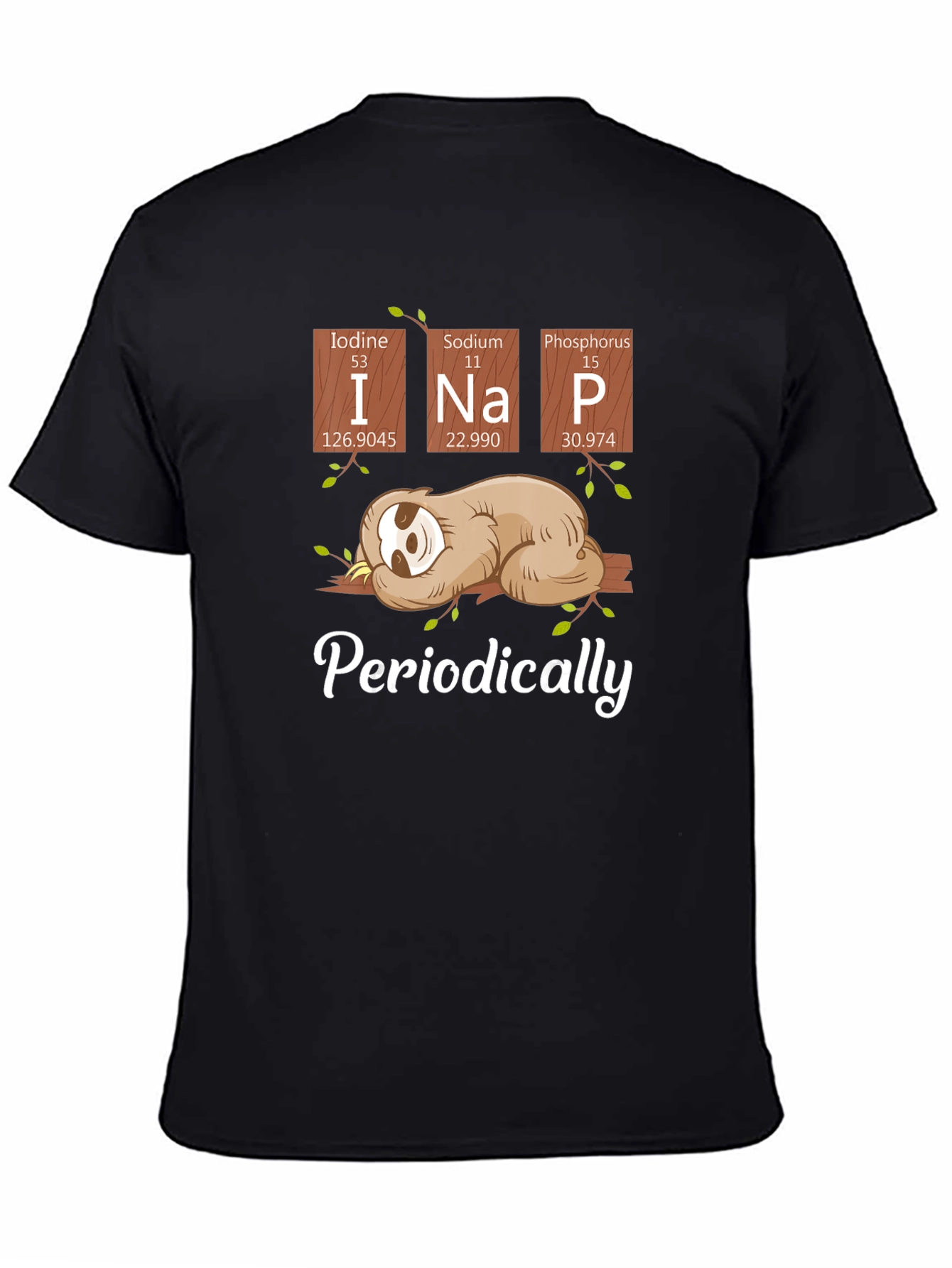 Funny Periodic Table Sloth T-Shirt for Napping